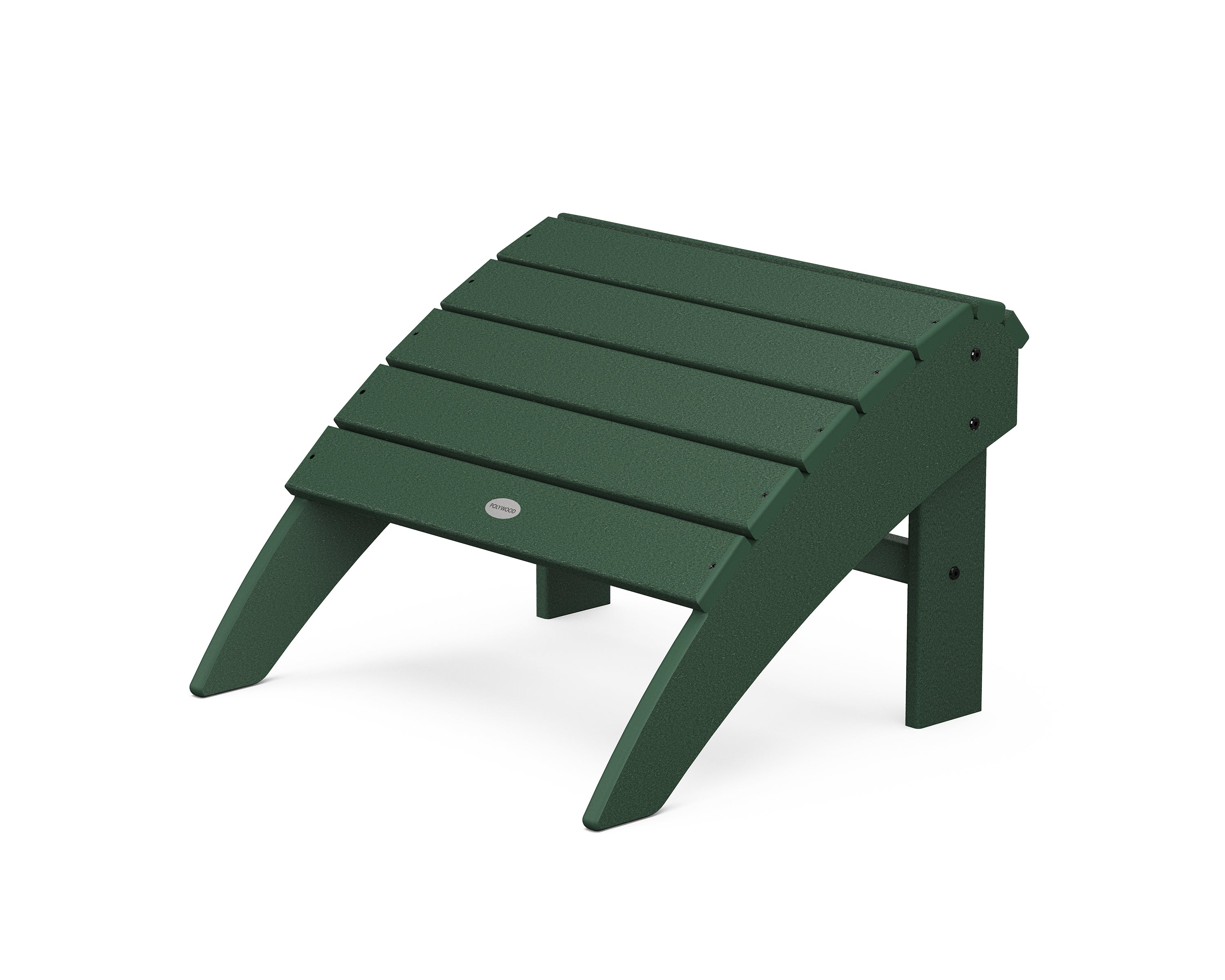 POLYWOOD Vineyard Curveback Adirondack Ottoman in Green