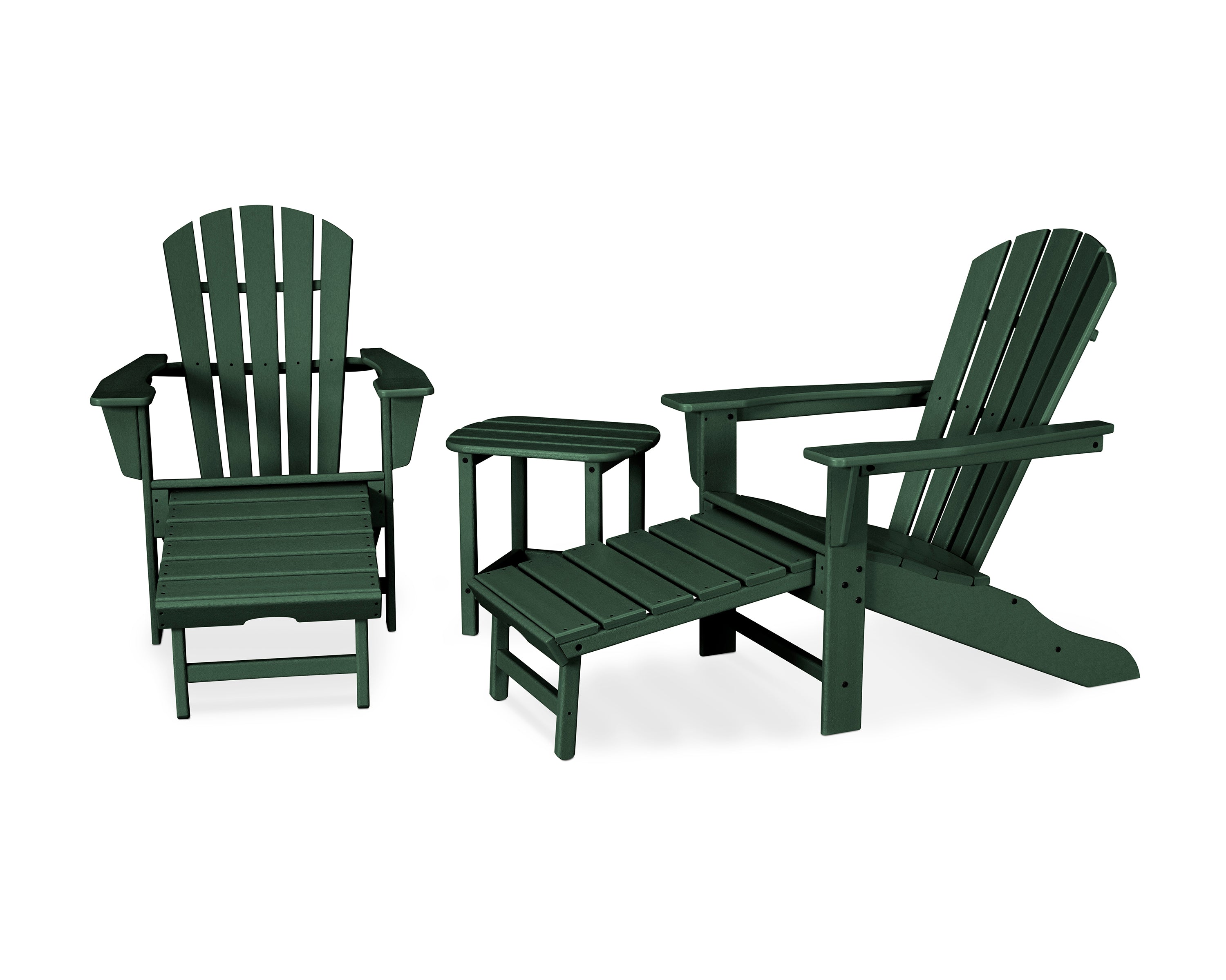 POLYWOOD Palm Coast Ultimate Adirondack 3-Piece Set in Green