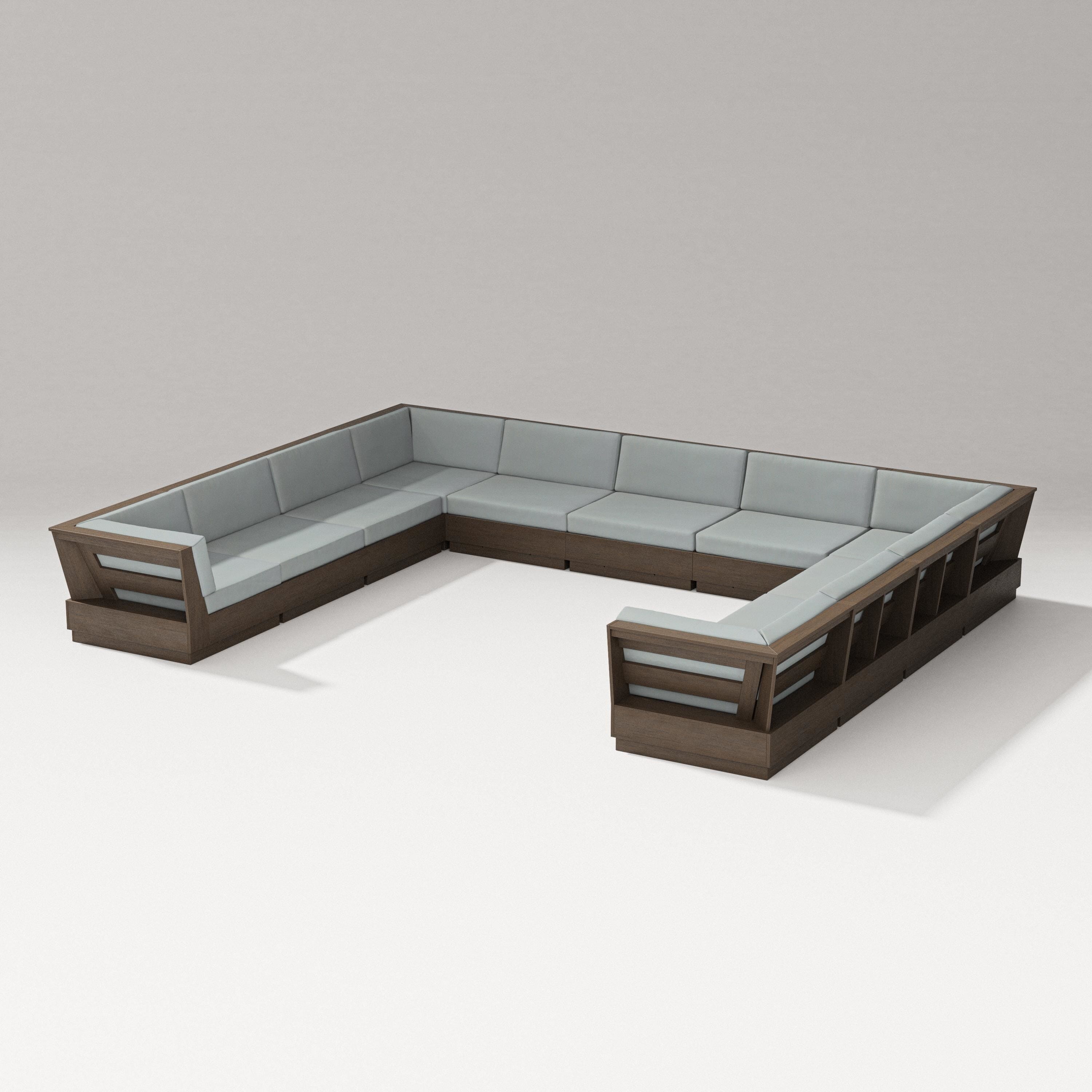PW Designer Series Elevate Large U-Shaped Sectional in Kona / Spa