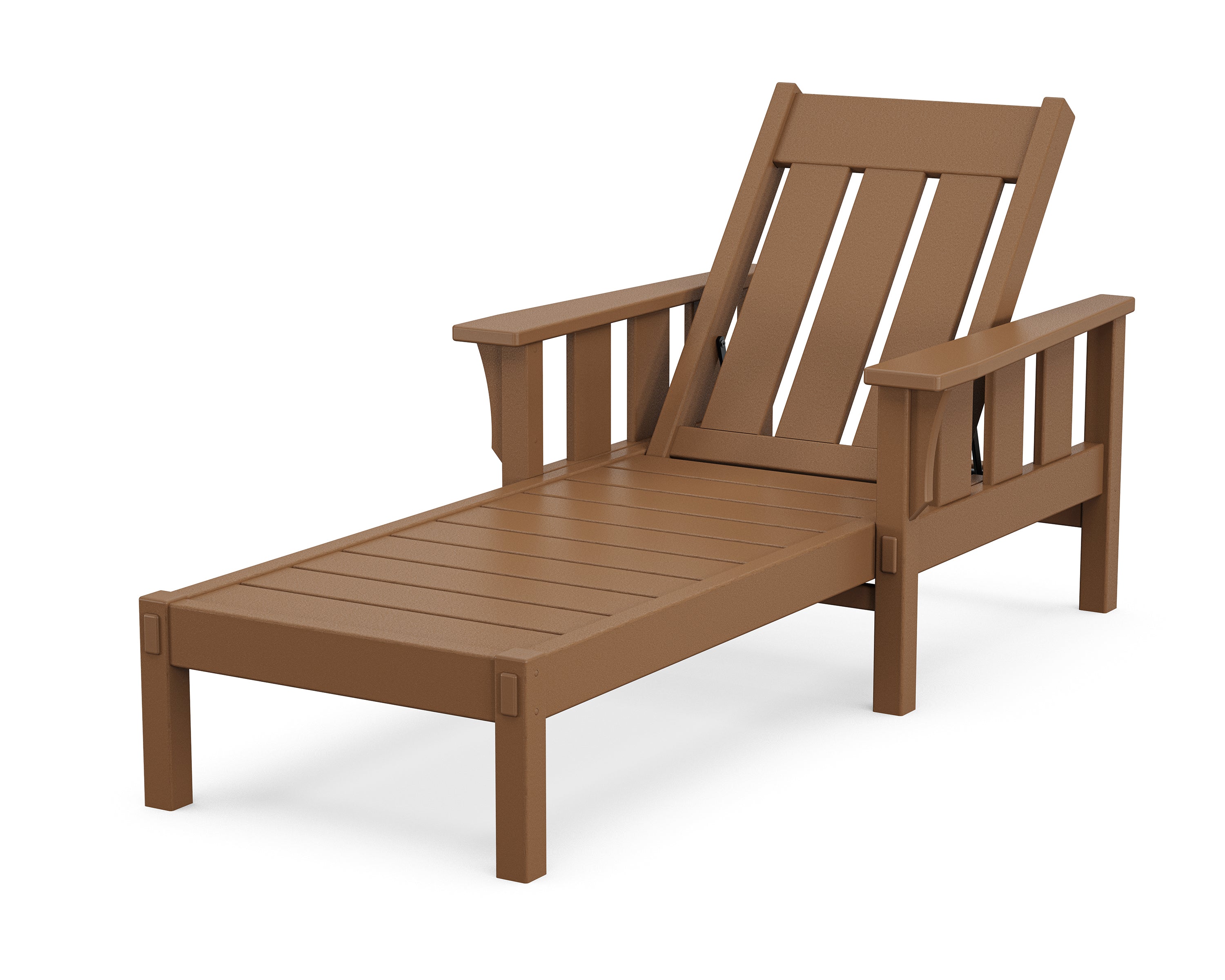 Martha Stewart by POLYWOOD Acadia Chaise Lounge in Teak
