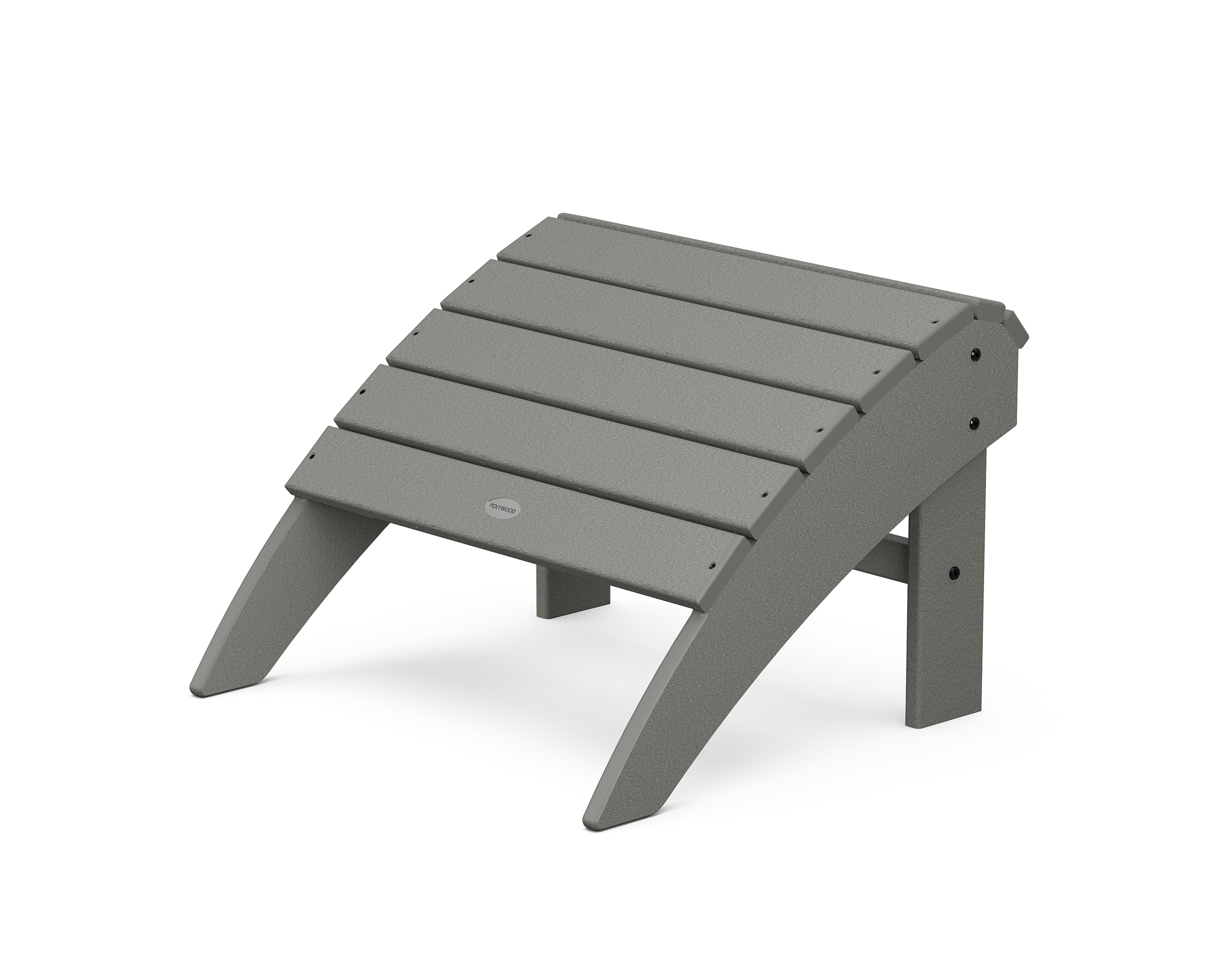 POLYWOOD Vineyard Curveback Adirondack Ottoman in Slate Grey