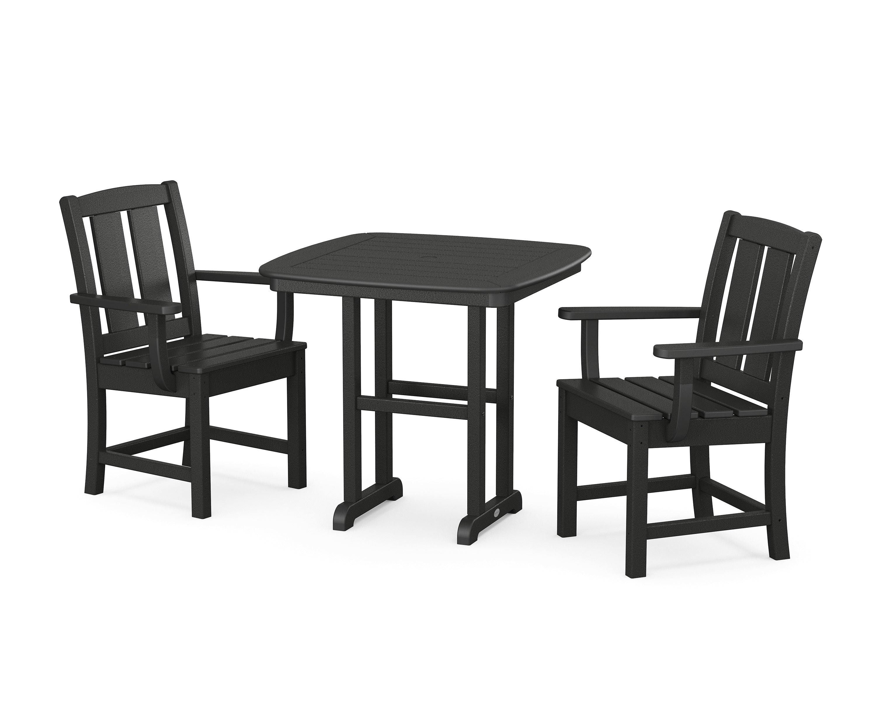 POLYWOOD Mission 3-Piece Dining Set in Black