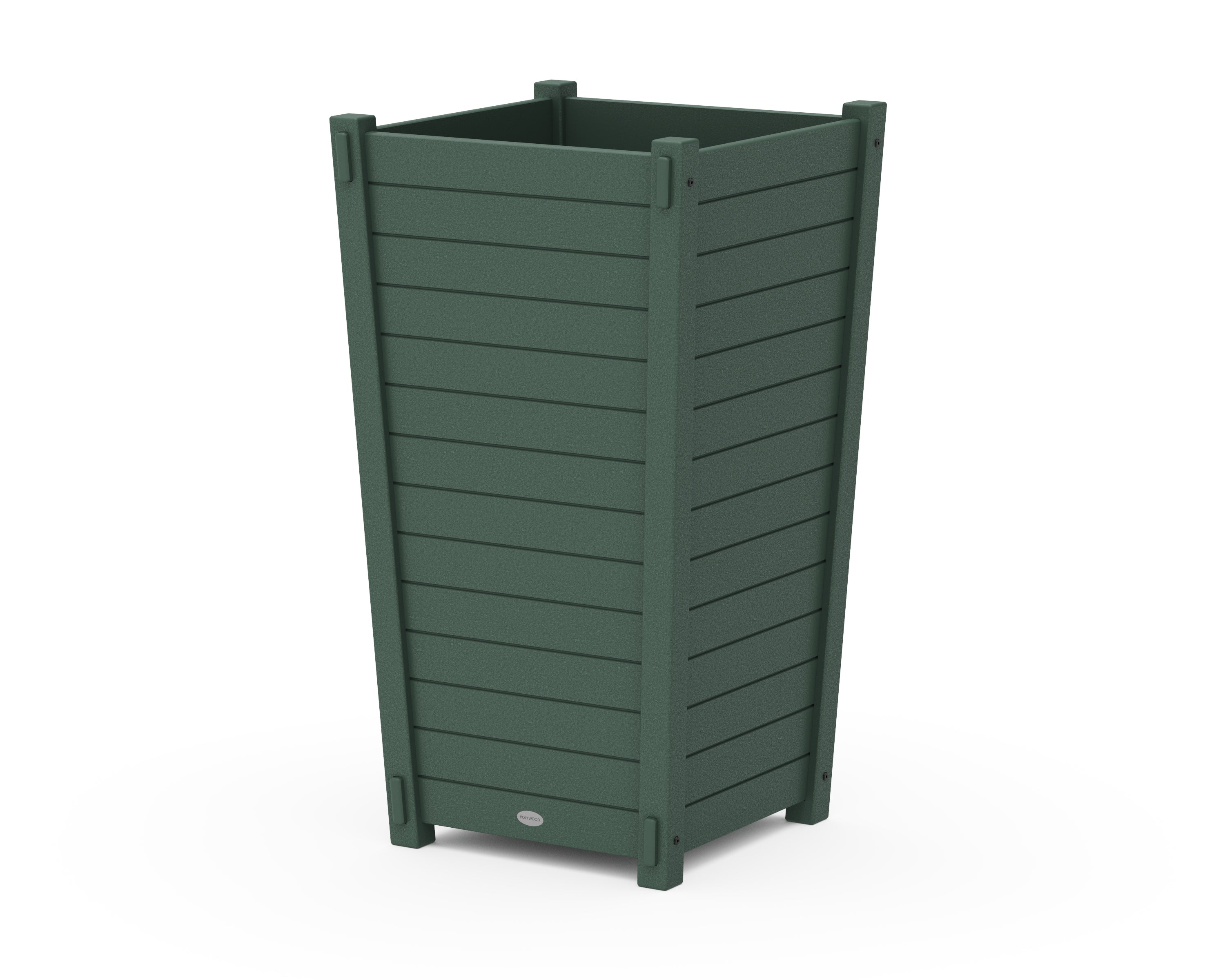 POLYWOOD Nautical Large Tapered Square Tall Planter Box in Green