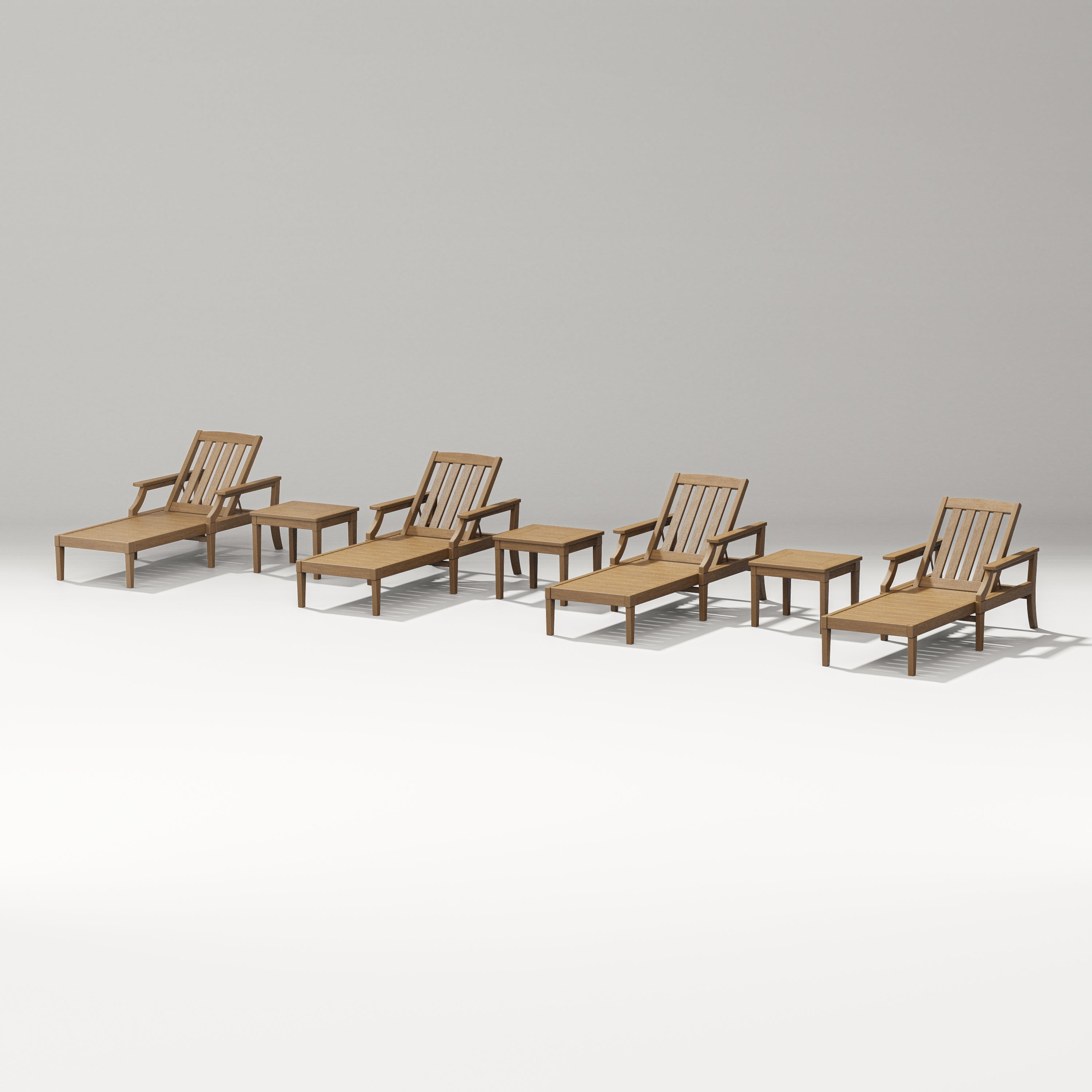 PW Designer Series Estate 7-Piece Chaise Lounge Set in Natural
