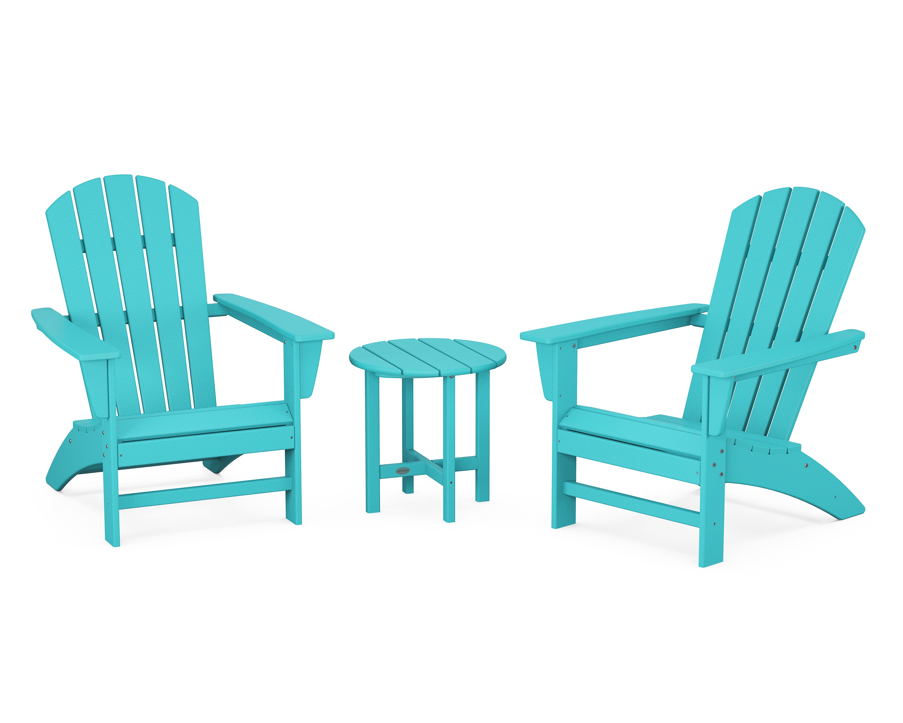 POLYWOOD® Nautical 3-Piece Adirondack Set in Aruba