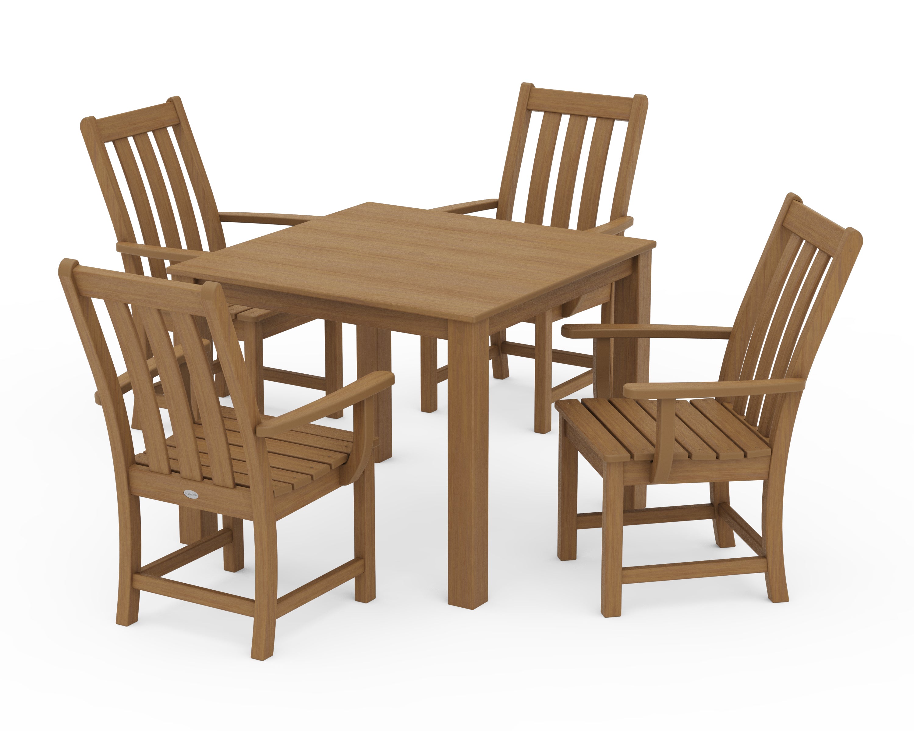 POLYWOOD Vineyard 5-Piece Parsons Dining Set in Natural