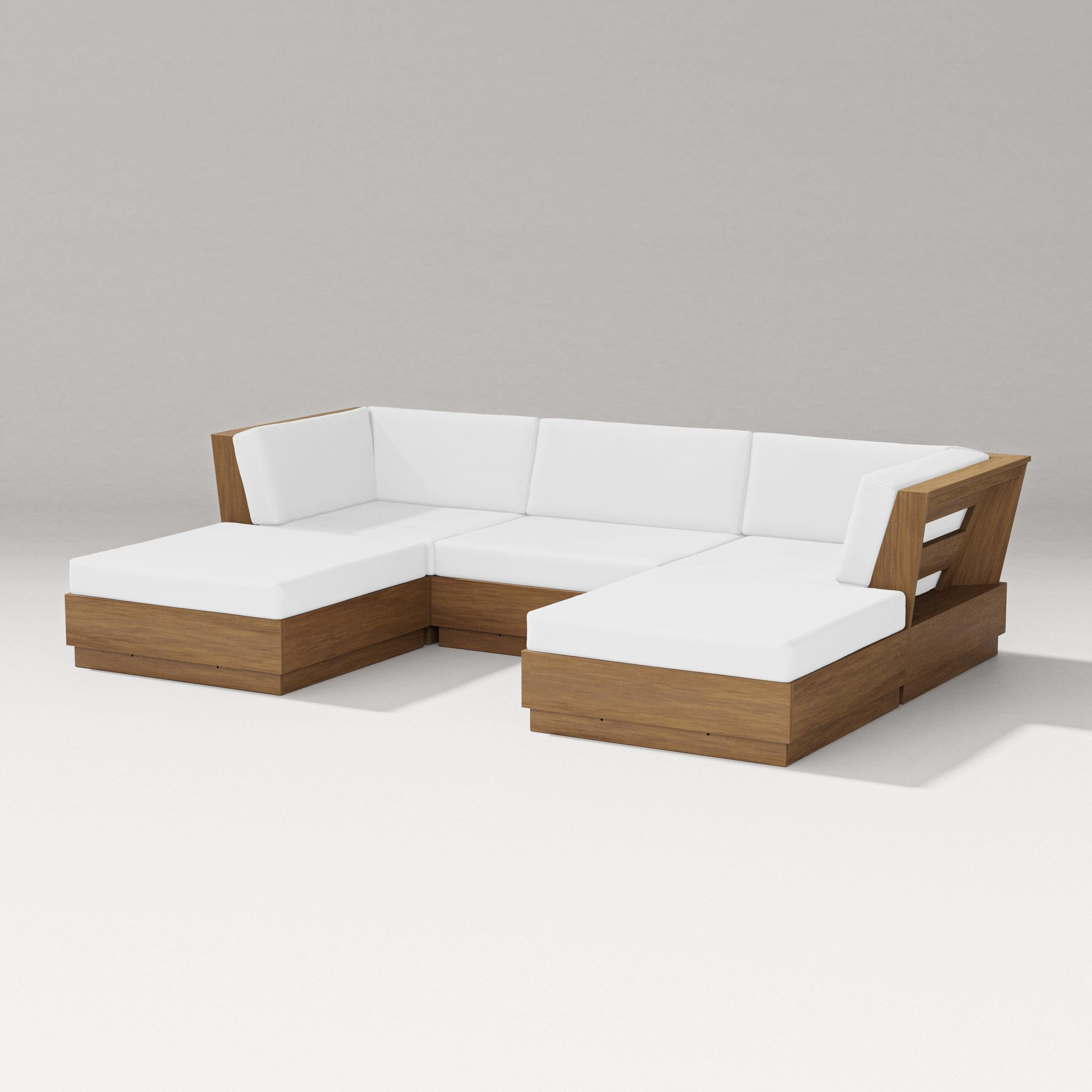 PW Designer Series Elevate Double Chaise Sectional in Natural / Natural