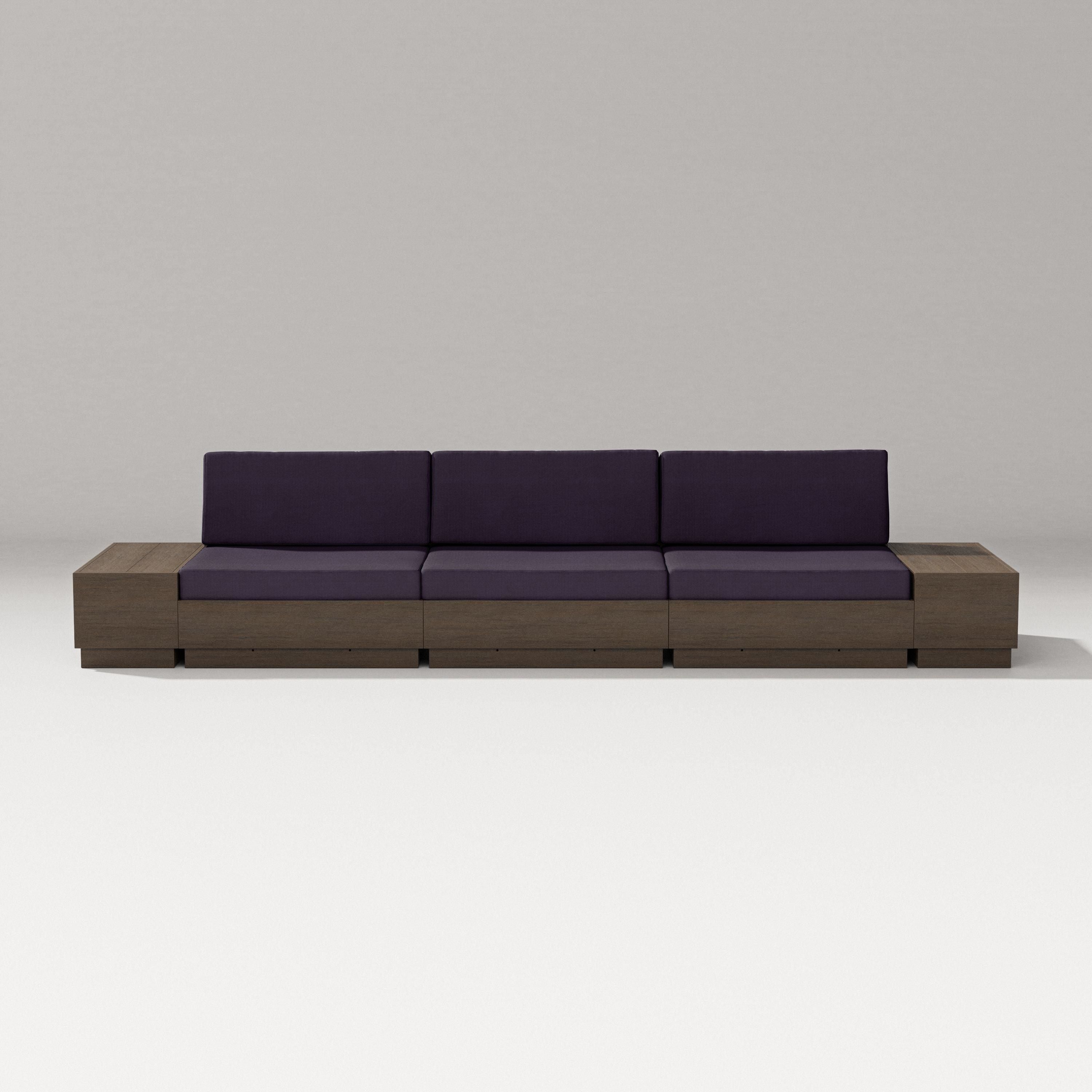 PW Designer Series Elevate Straight Sectional in Kona / Navy Linen