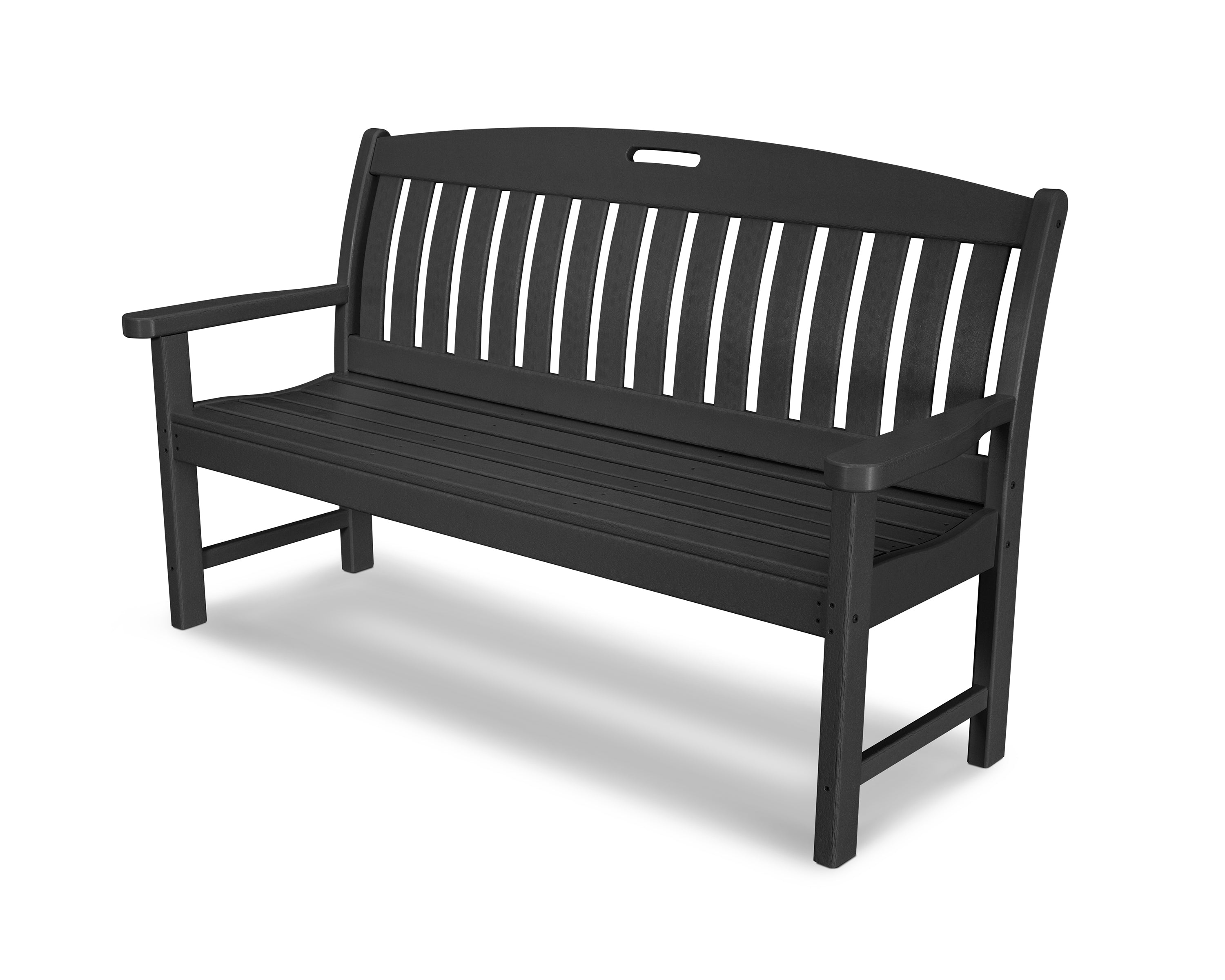 POLYWOOD Nautical 60" Bench in Black