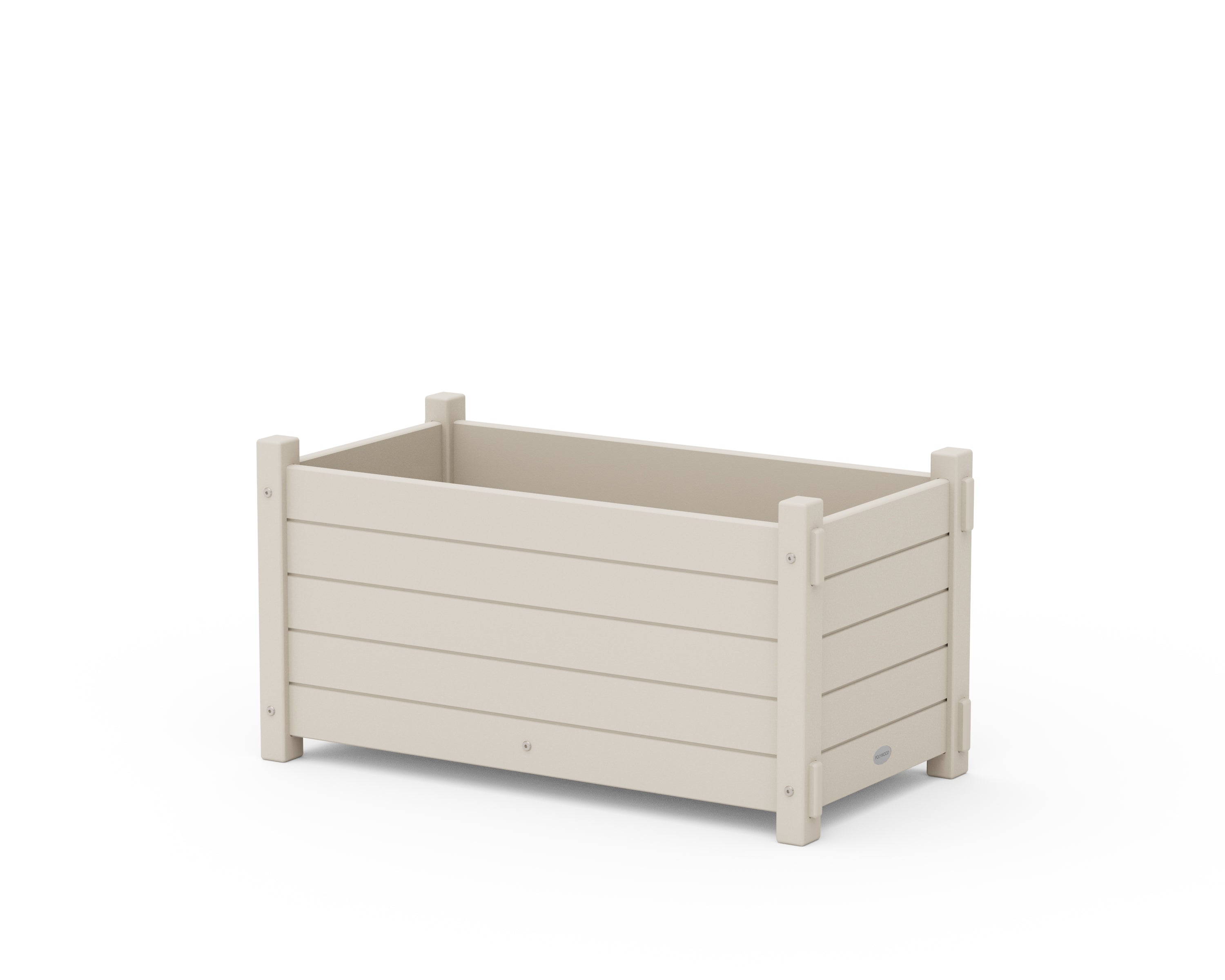 POLYWOOD Nautical Rectangle Double Planter Box in Sand