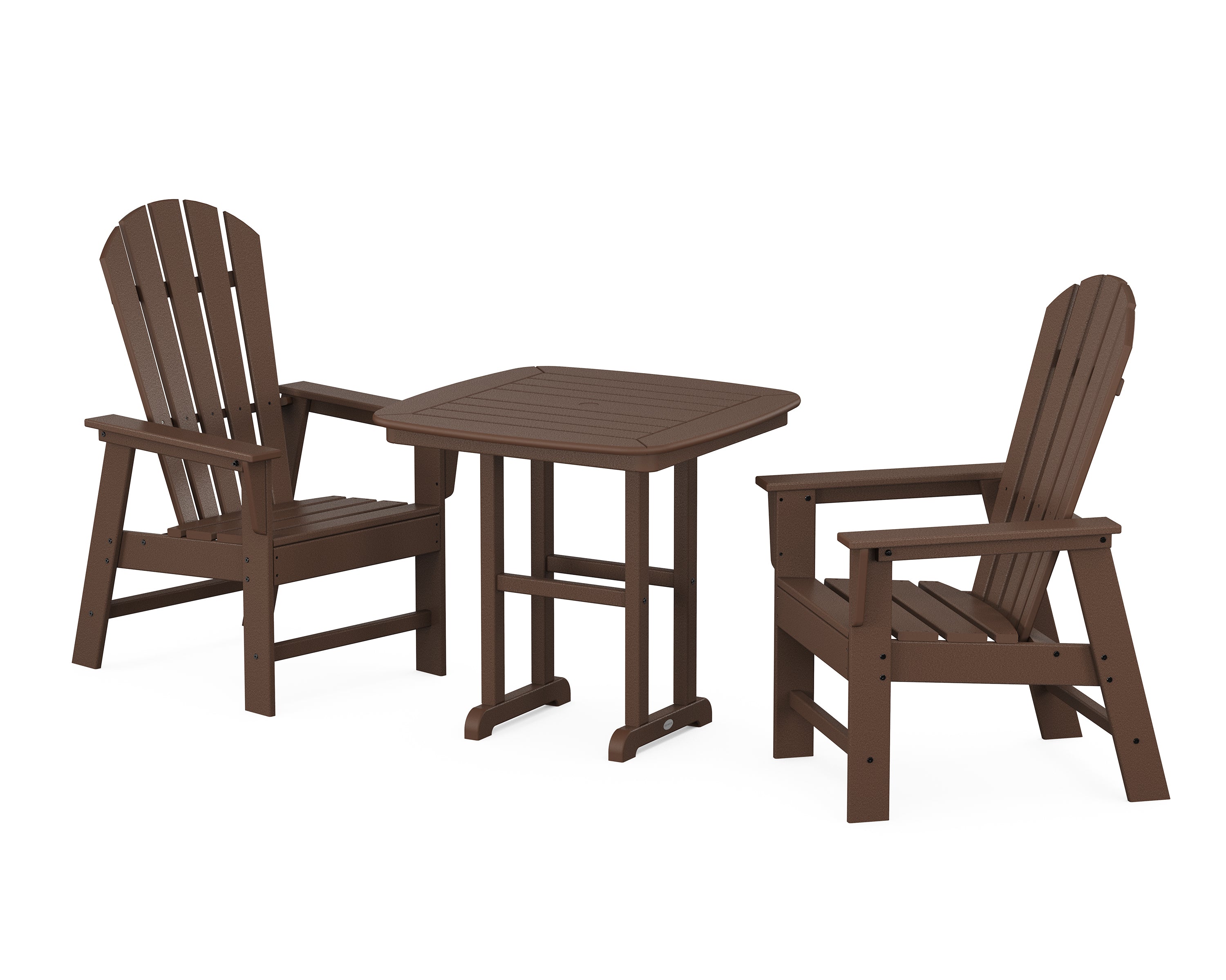 POLYWOOD South Beach 3-Piece Dining Set in Mahogany