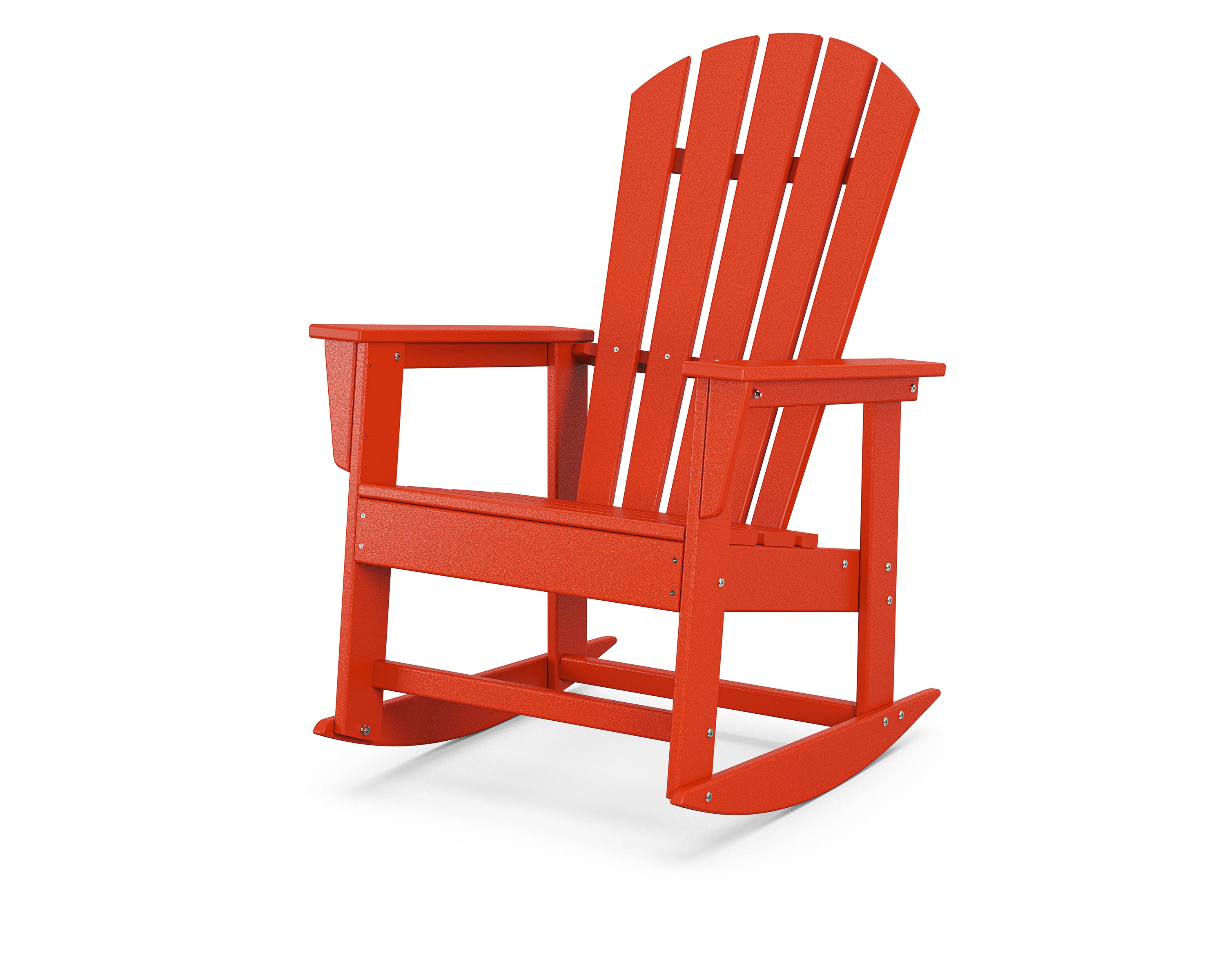 POLYWOOD South Beach Rocking Chair in Sunset Red