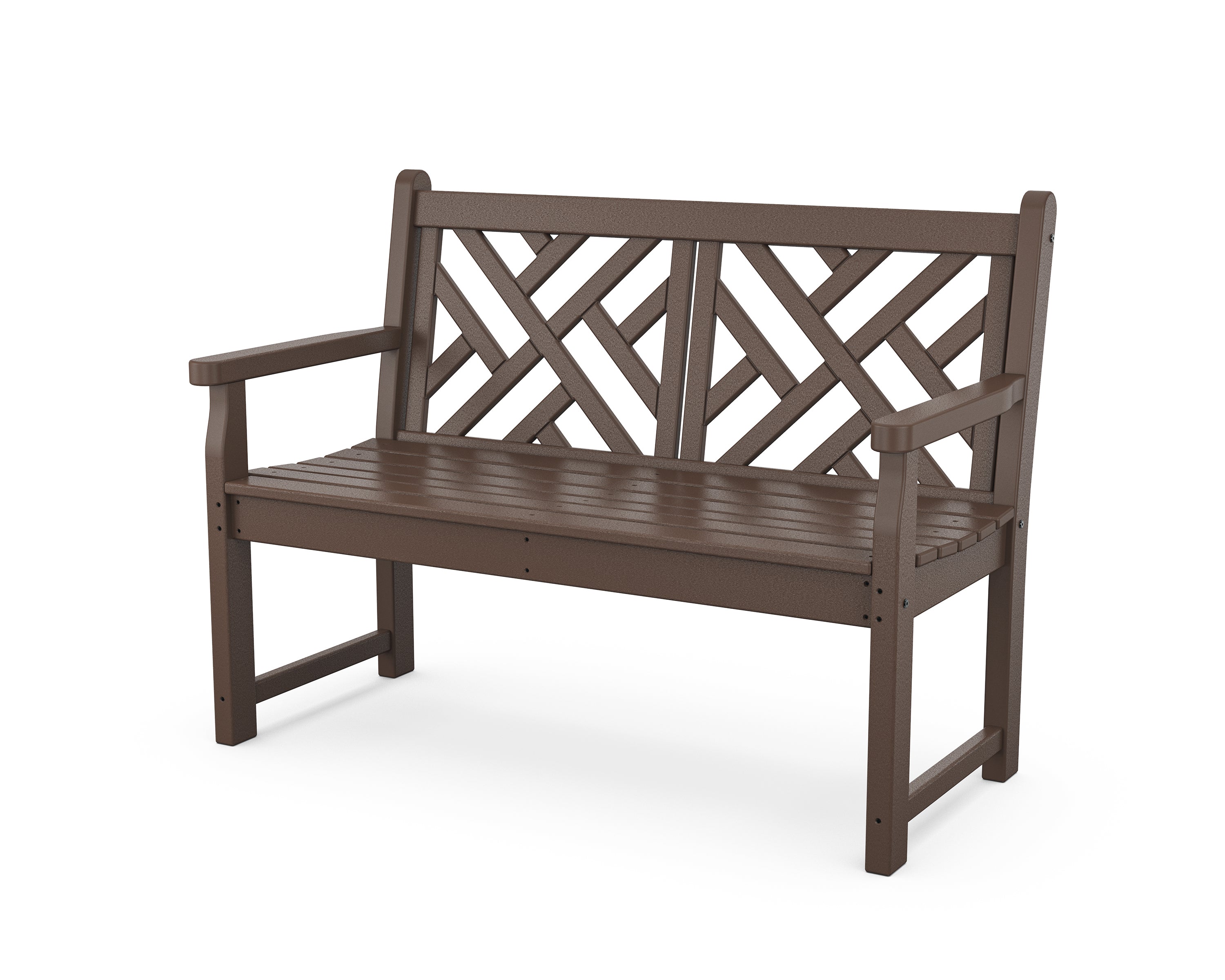 POLYWOOD Chippendale 48" Bench in Mahogany