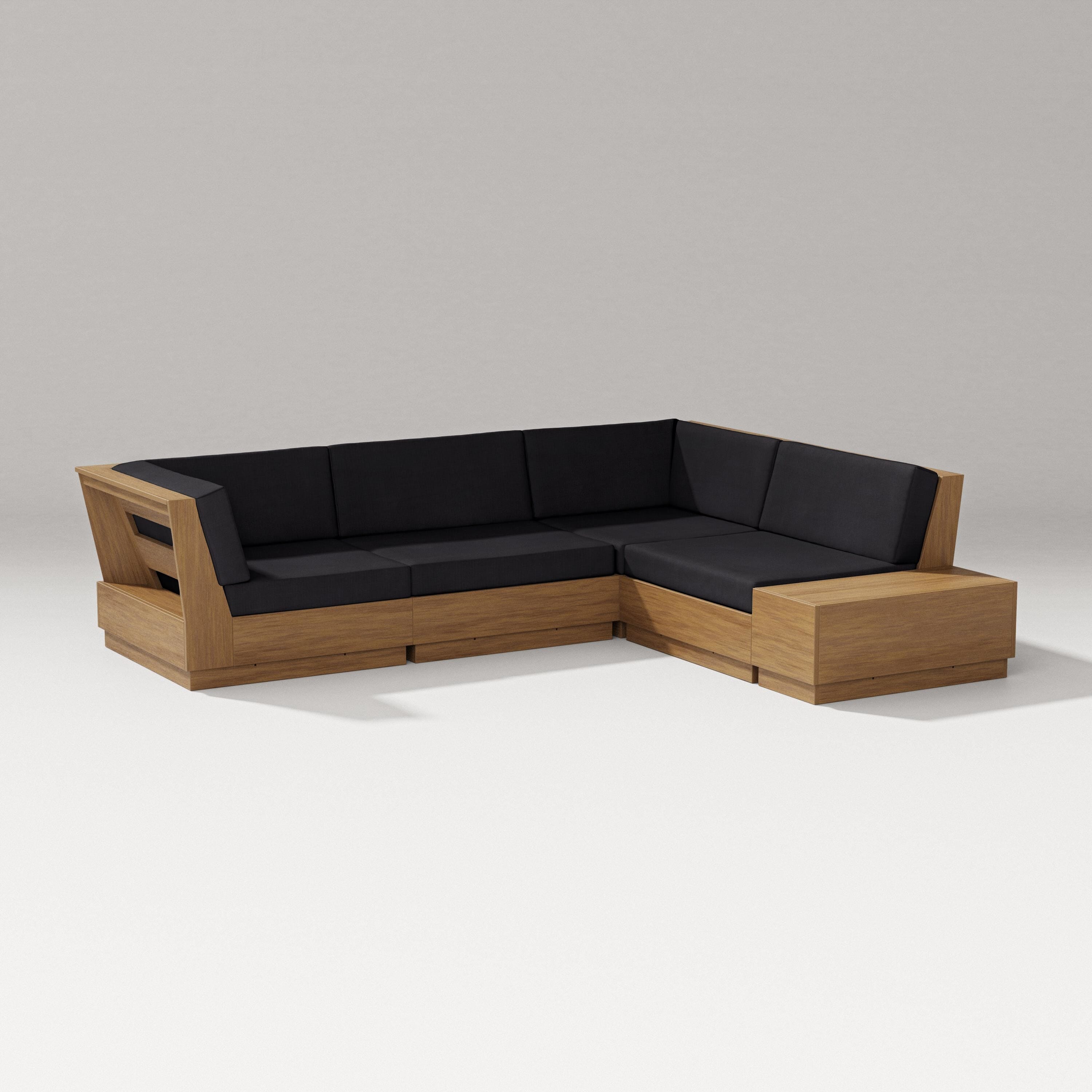 PW Designer Series Elevate Corner Sectional in Natural / Midnight Linen