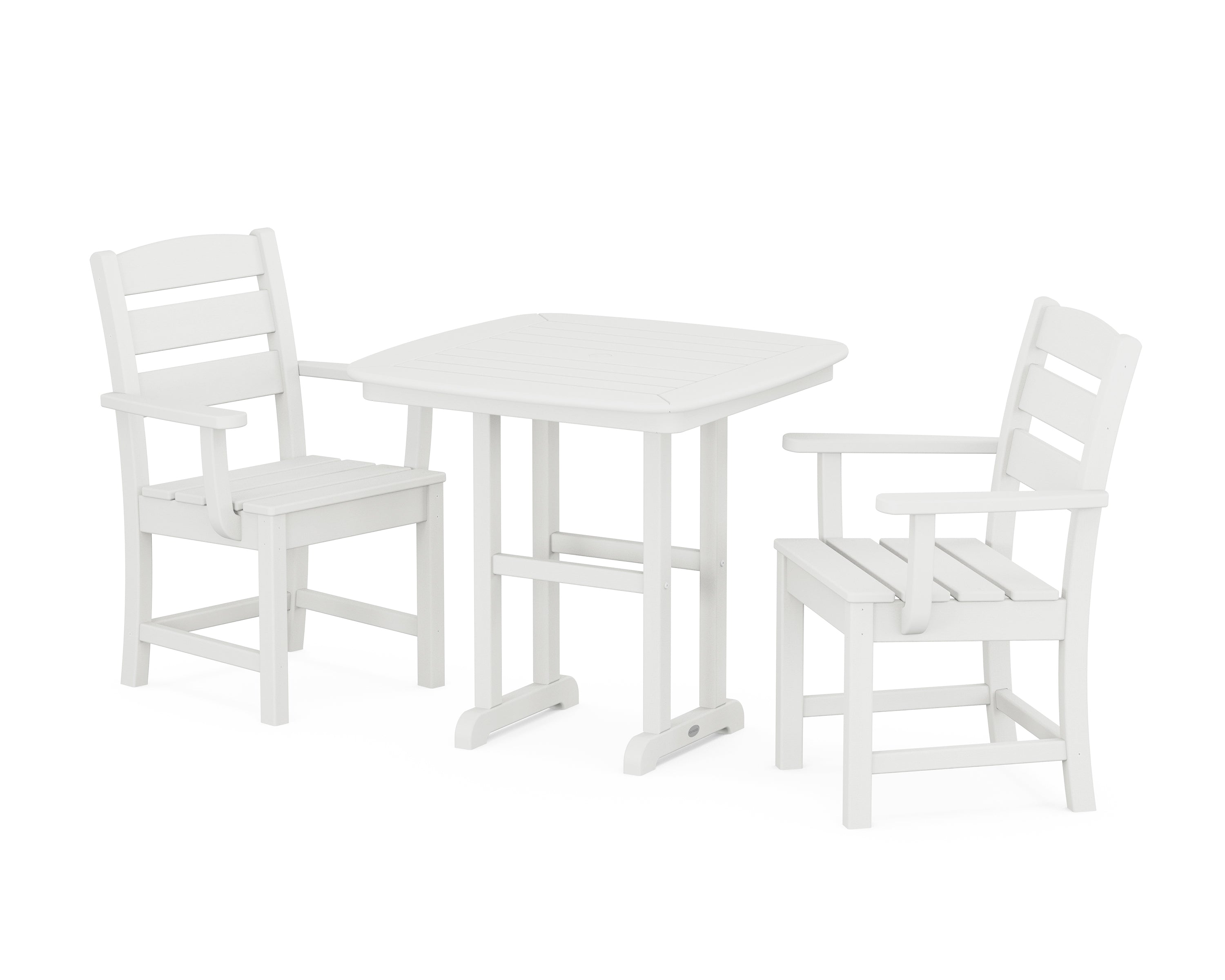 POLYWOOD® Lakeside 3-Piece Dining Set in Vintage White
