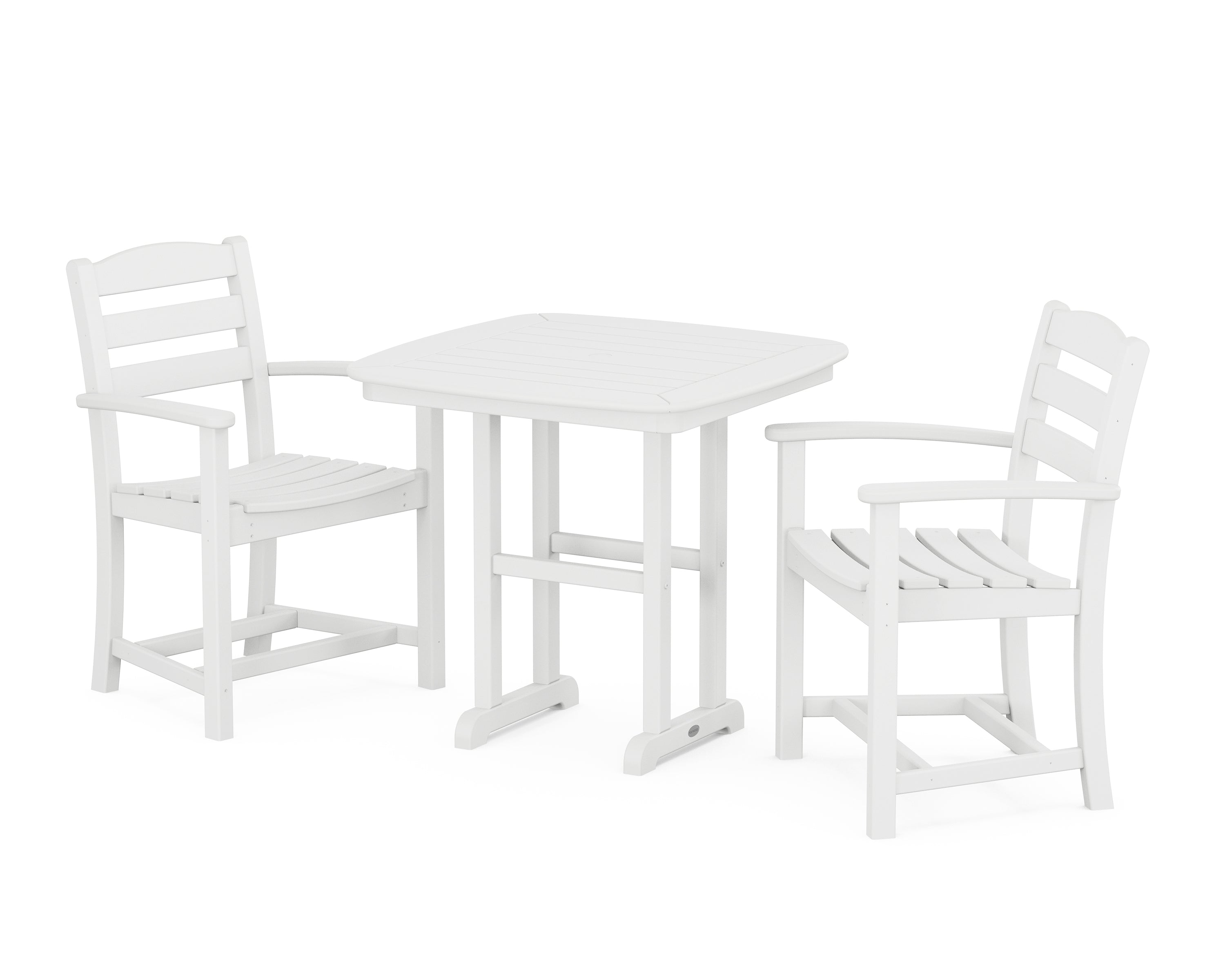POLYWOOD La Casa Café 3-Piece Dining Set in White