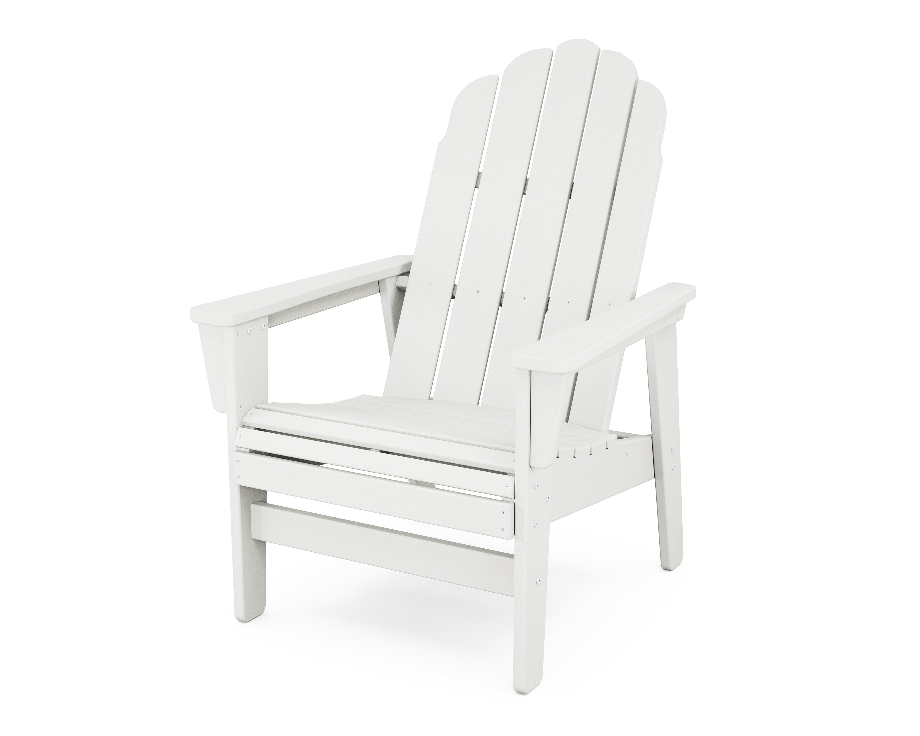 POLYWOOD Vineyard Grand Upright Adirondack Chair in Vintage White