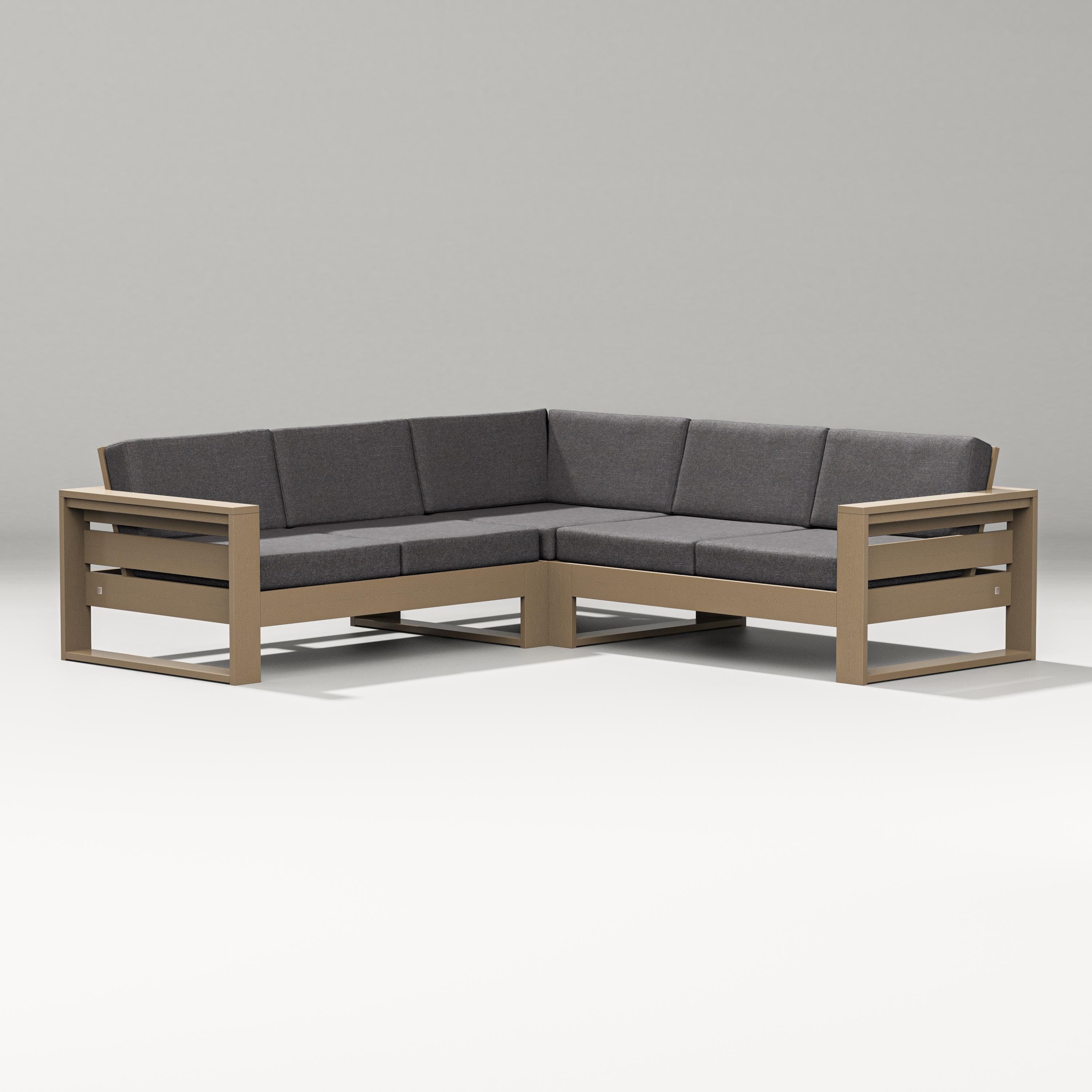 PW Designer Series Latitude Corner Sectional in Vintage Sahara / Ash Charcoal