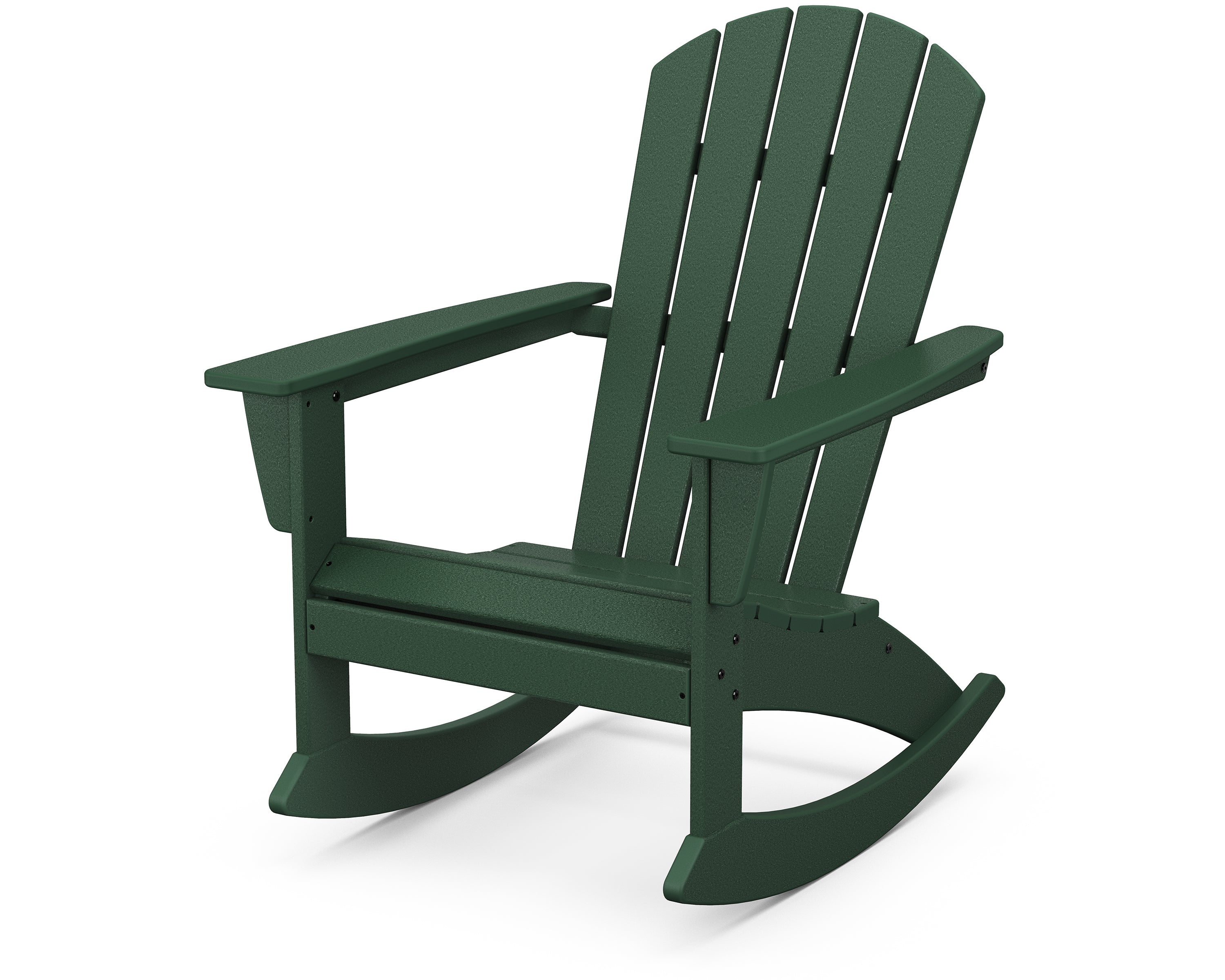 POLYWOOD Nautical Adirondack Rocking Chair in Green