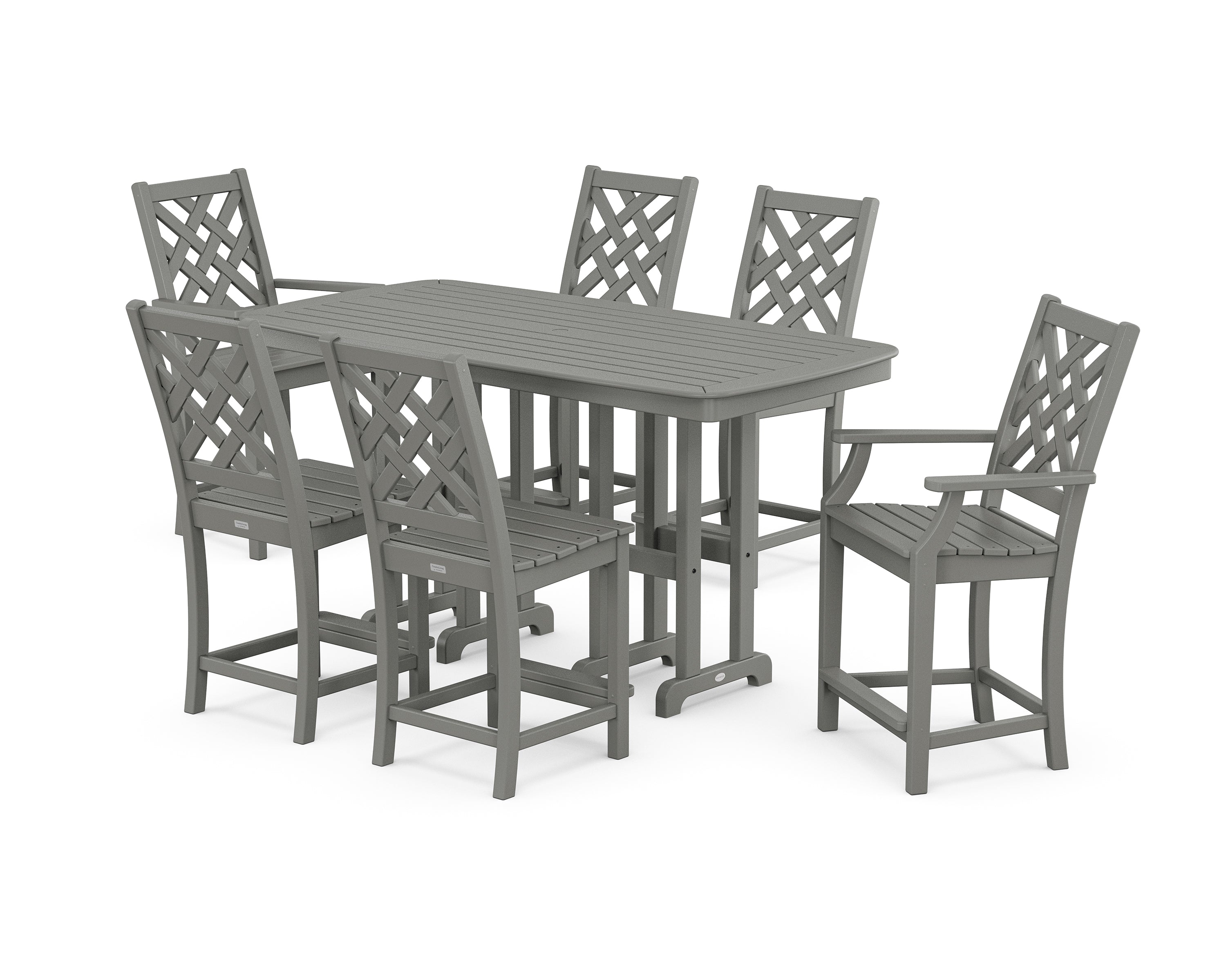 Country Living Wovendale 7-Piece Counter Set in Slate Grey