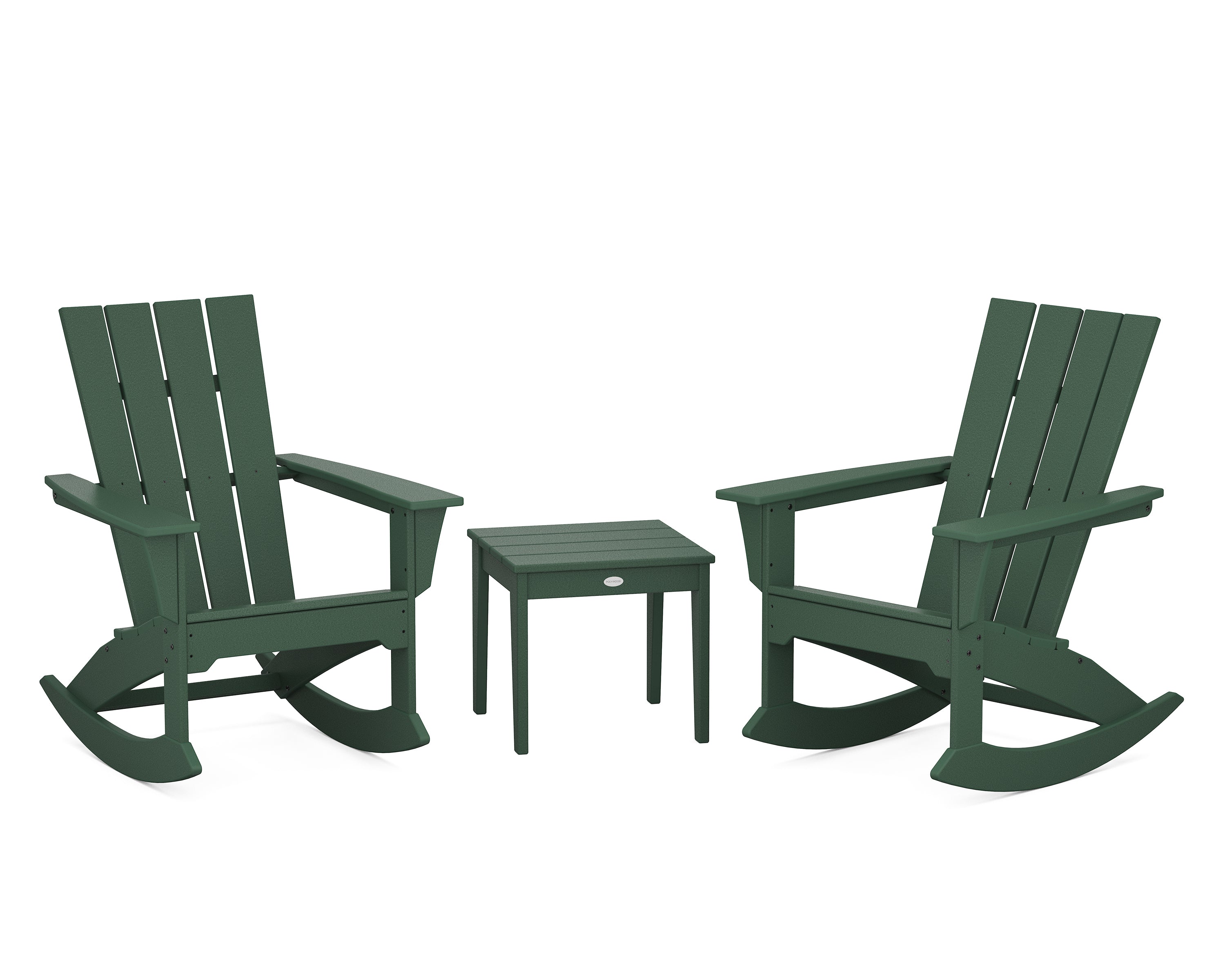 POLYWOOD® Quattro 3-Piece Rocker Set in Green