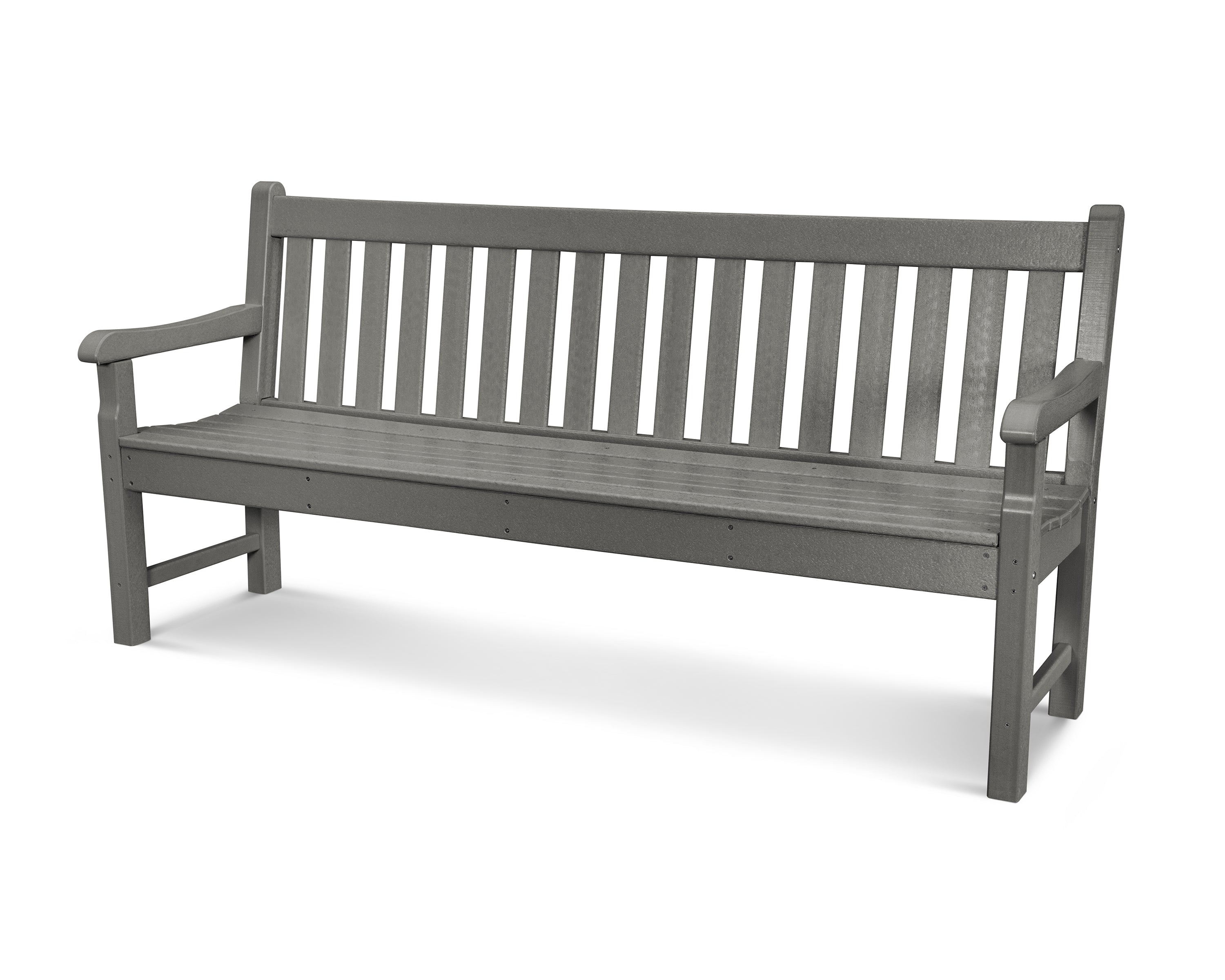 POLYWOOD® Rockford 72" Bench in Slate Grey