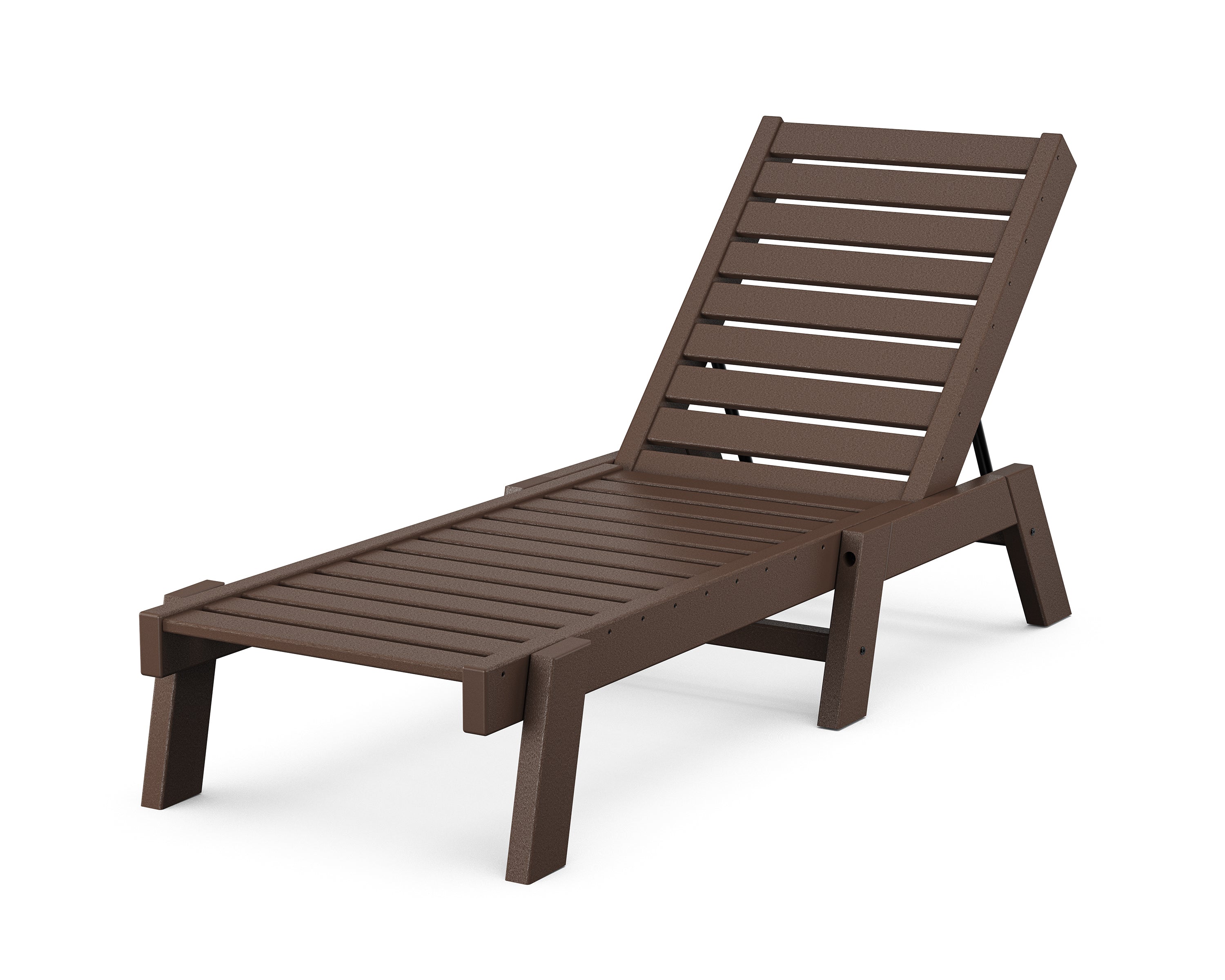 POLYWOOD Captain Chaise in Mahogany