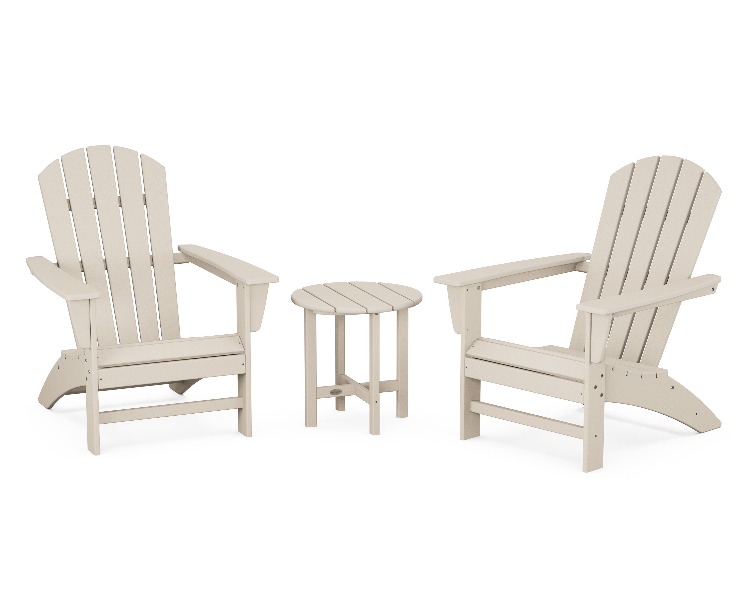 POLYWOOD® Nautical 3-Piece Adirondack Set in Sand