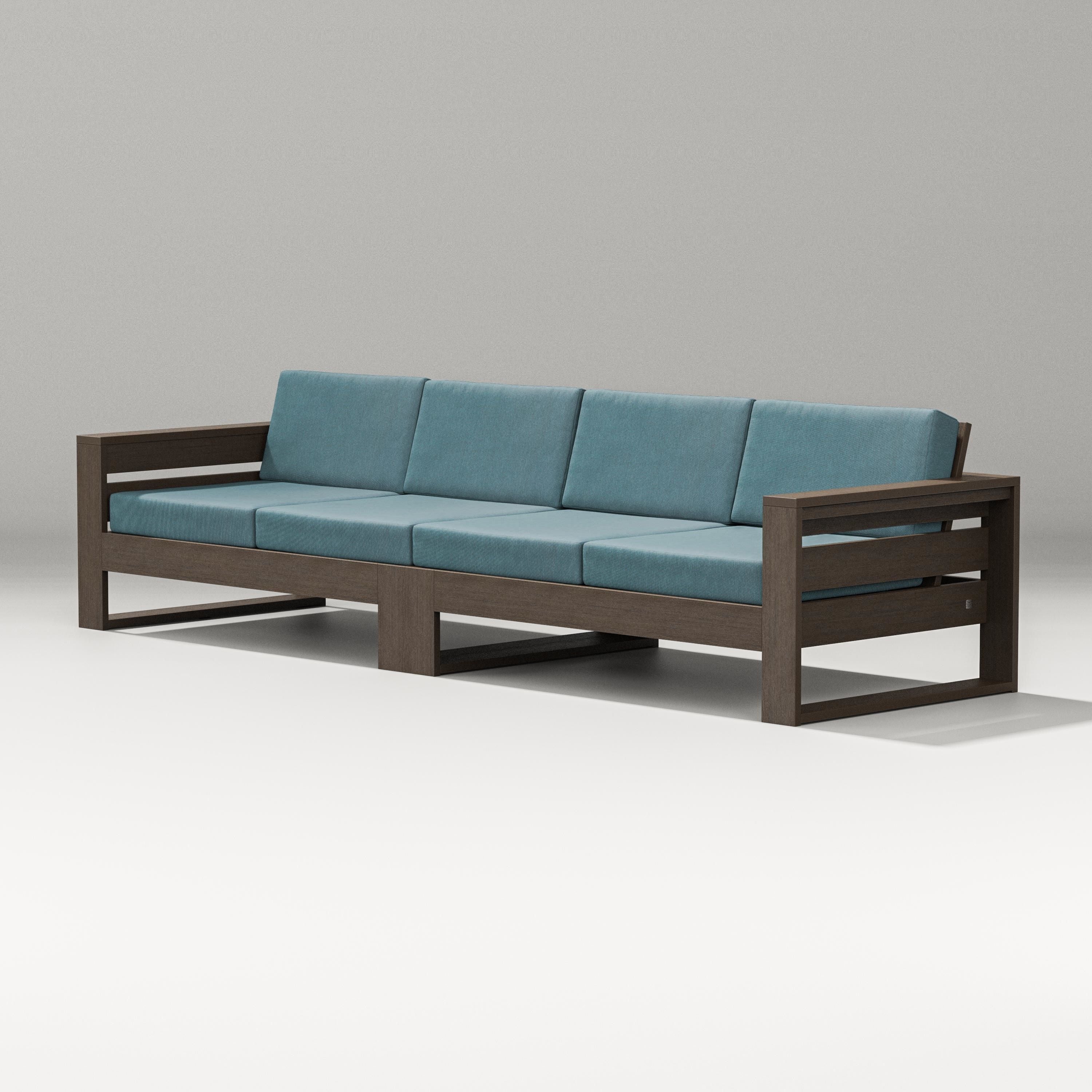 PW Designer Series Latitude Straight Sectional in Kona / Ocean Teal
