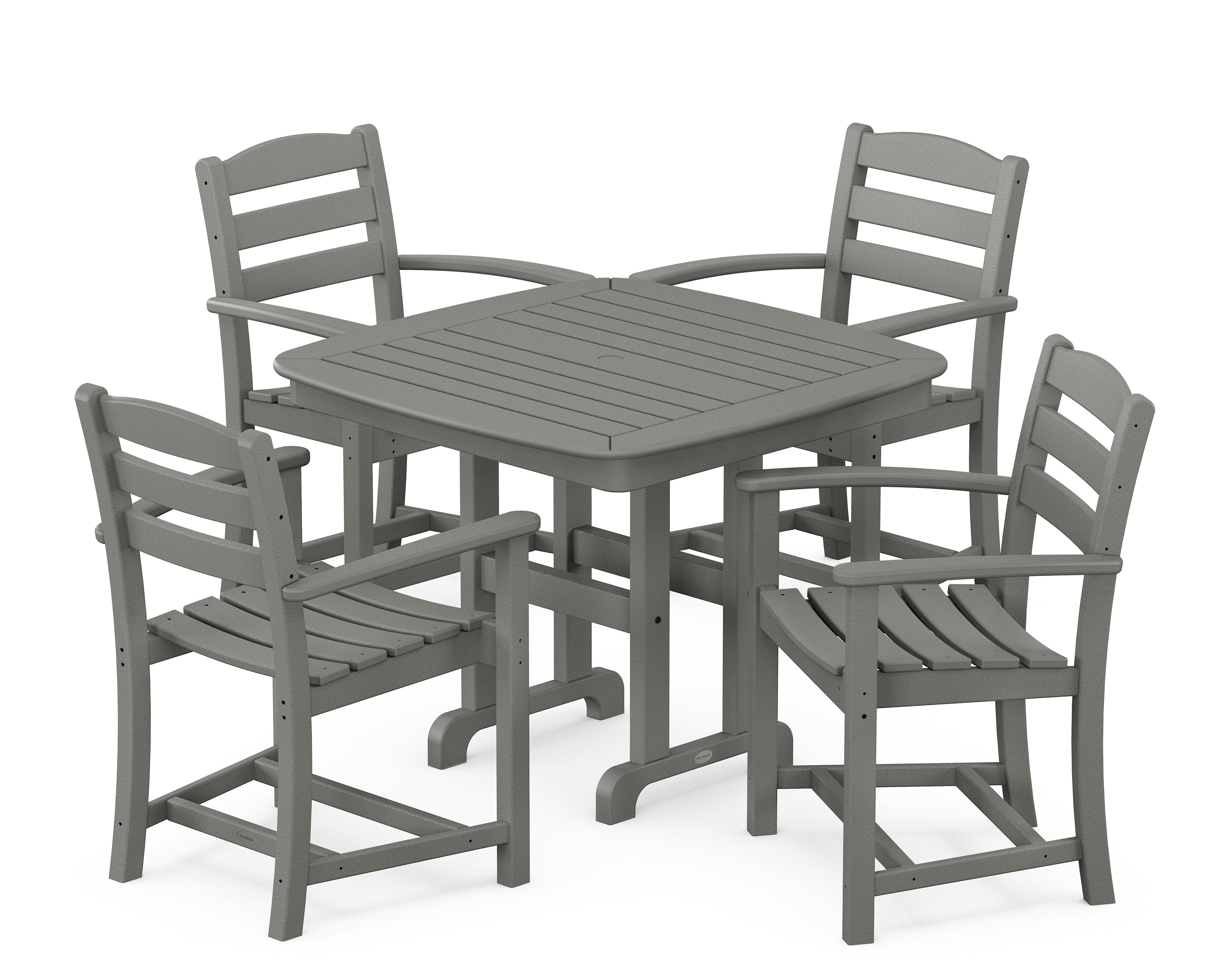 POLYWOOD La Casa Café 5-Piece Dining Set in Slate Grey