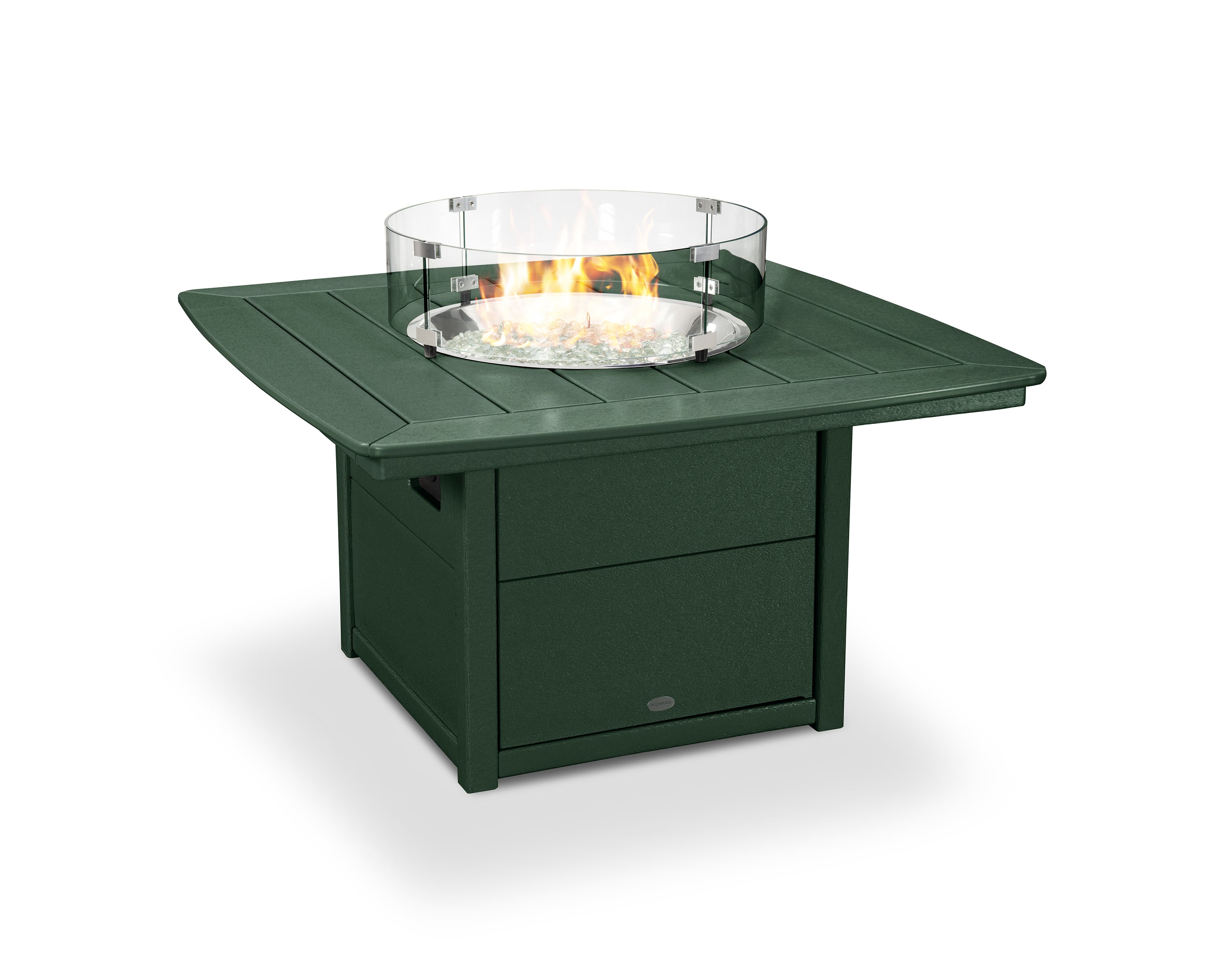 POLYWOOD® Nautical 42" Fire Pit Table in Green