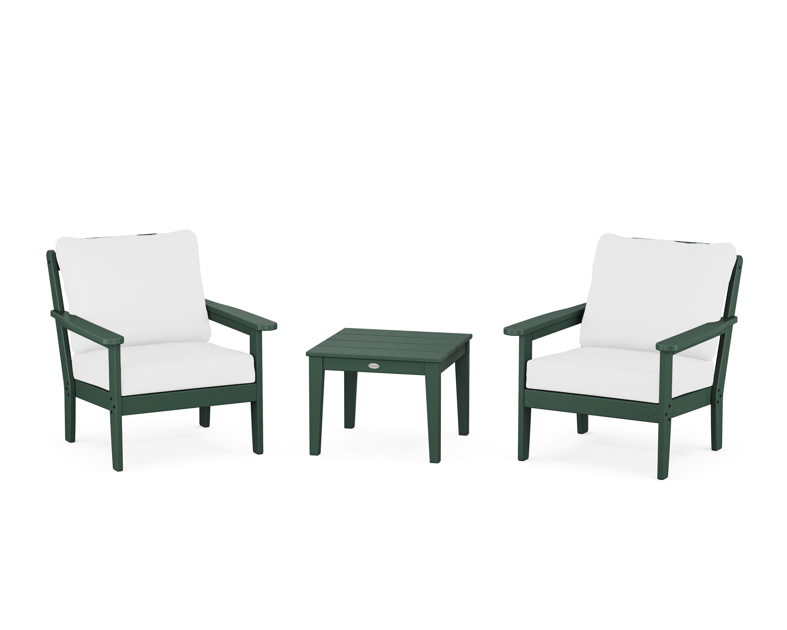 Country Living Cottage 3-Piece Deep Seating Set in Green / Natural