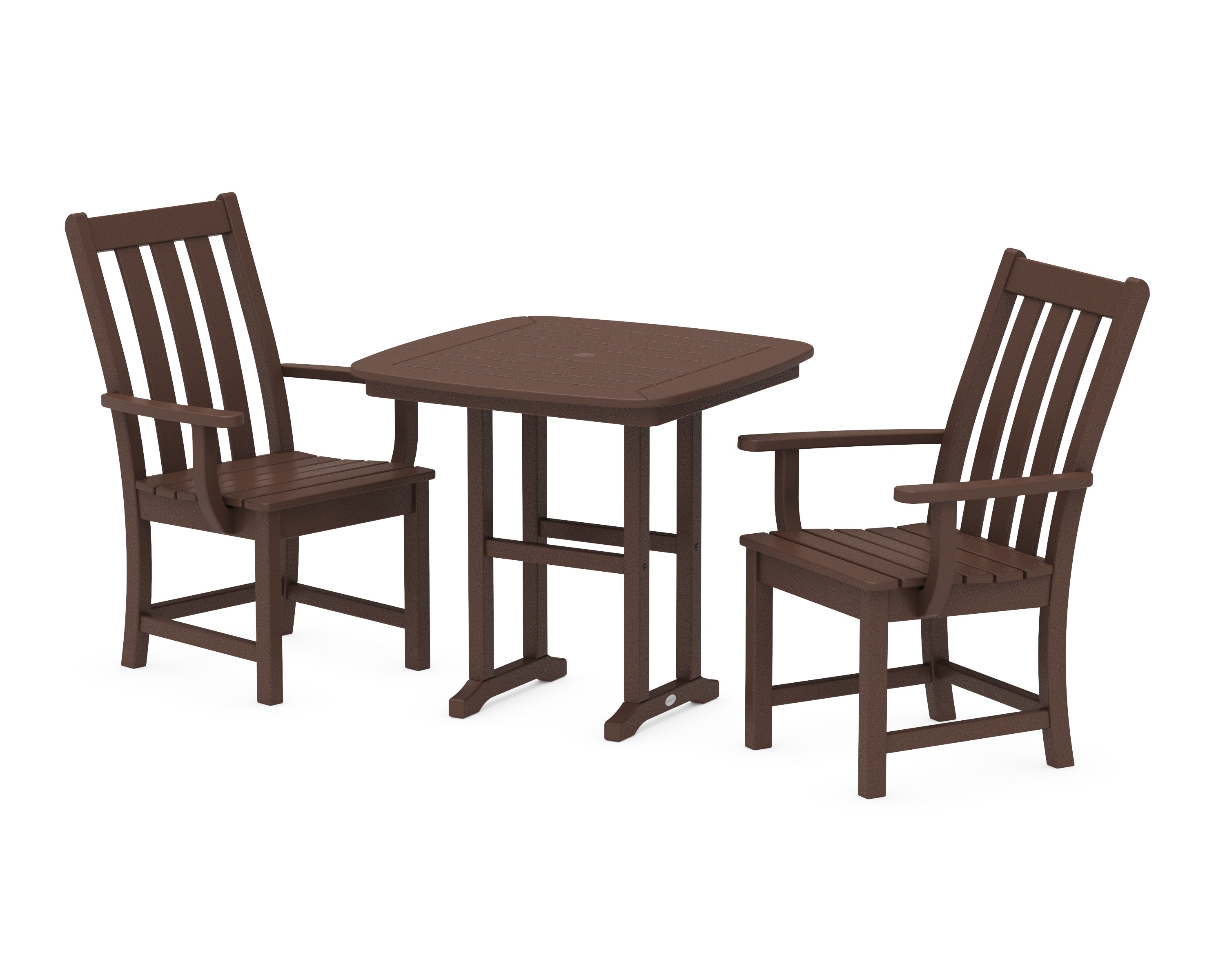 POLYWOOD Vineyard 3-Piece Dining Set in Mahogany