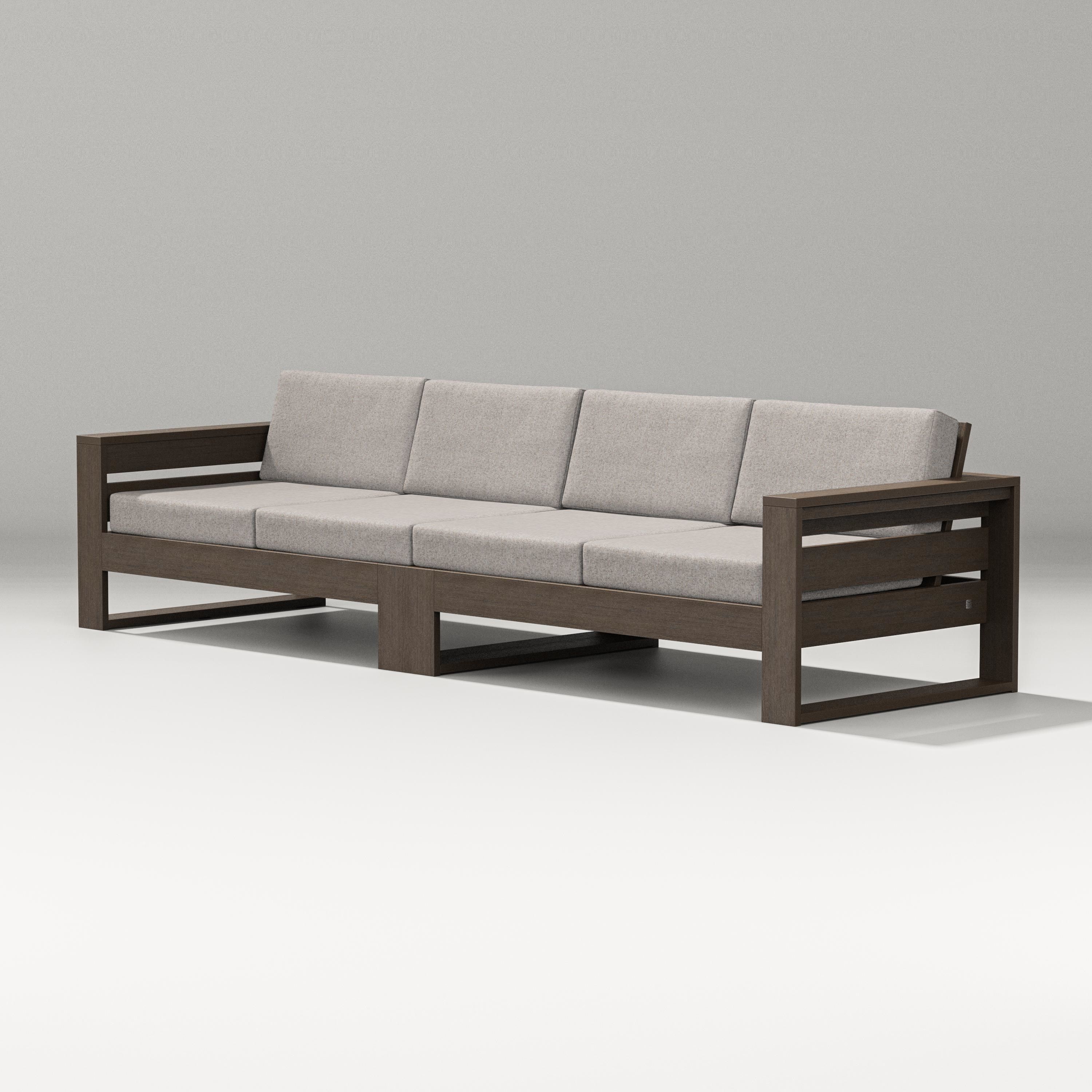 PW Designer Series Latitude Straight Sectional in Kona / Weathered Tweed
