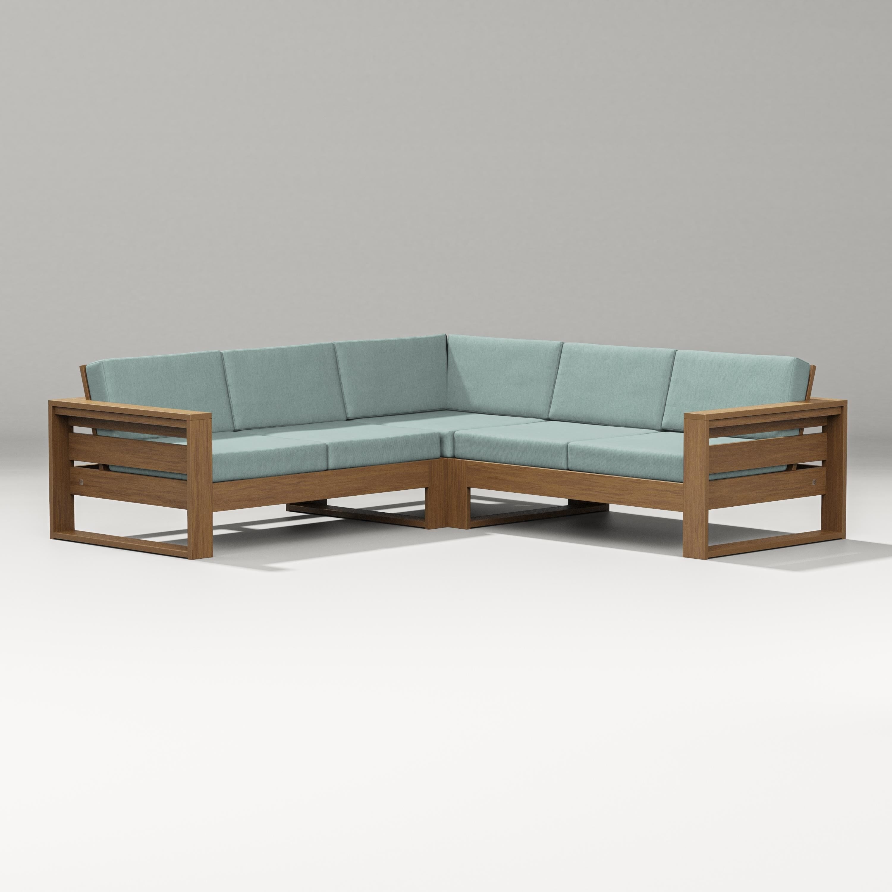 PW Designer Series Latitude Corner Sectional in Natural / Glacier Spa