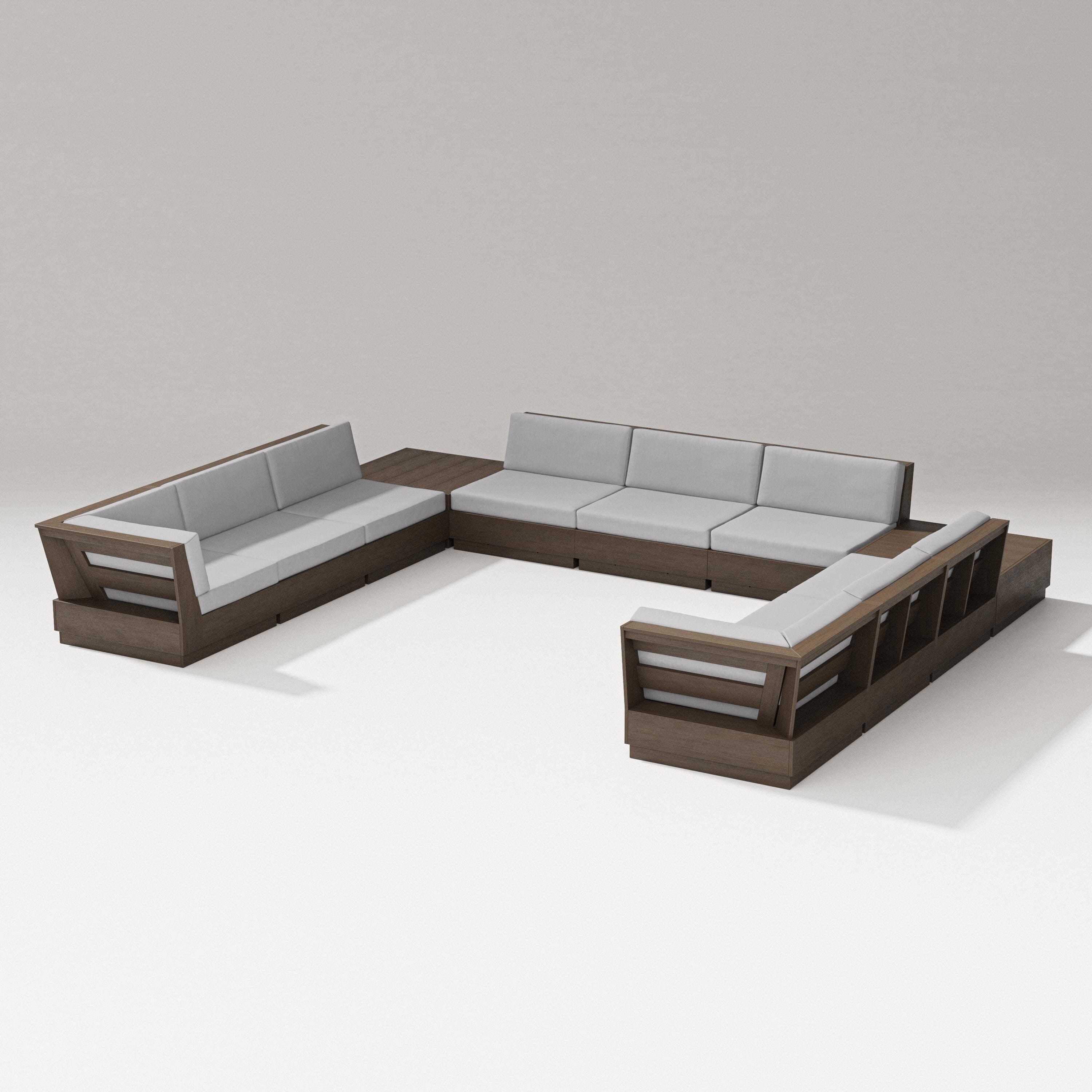 PW Designer Series Elevate 11-Piece U-Shaped Sofa Sectional in Kona / Granite