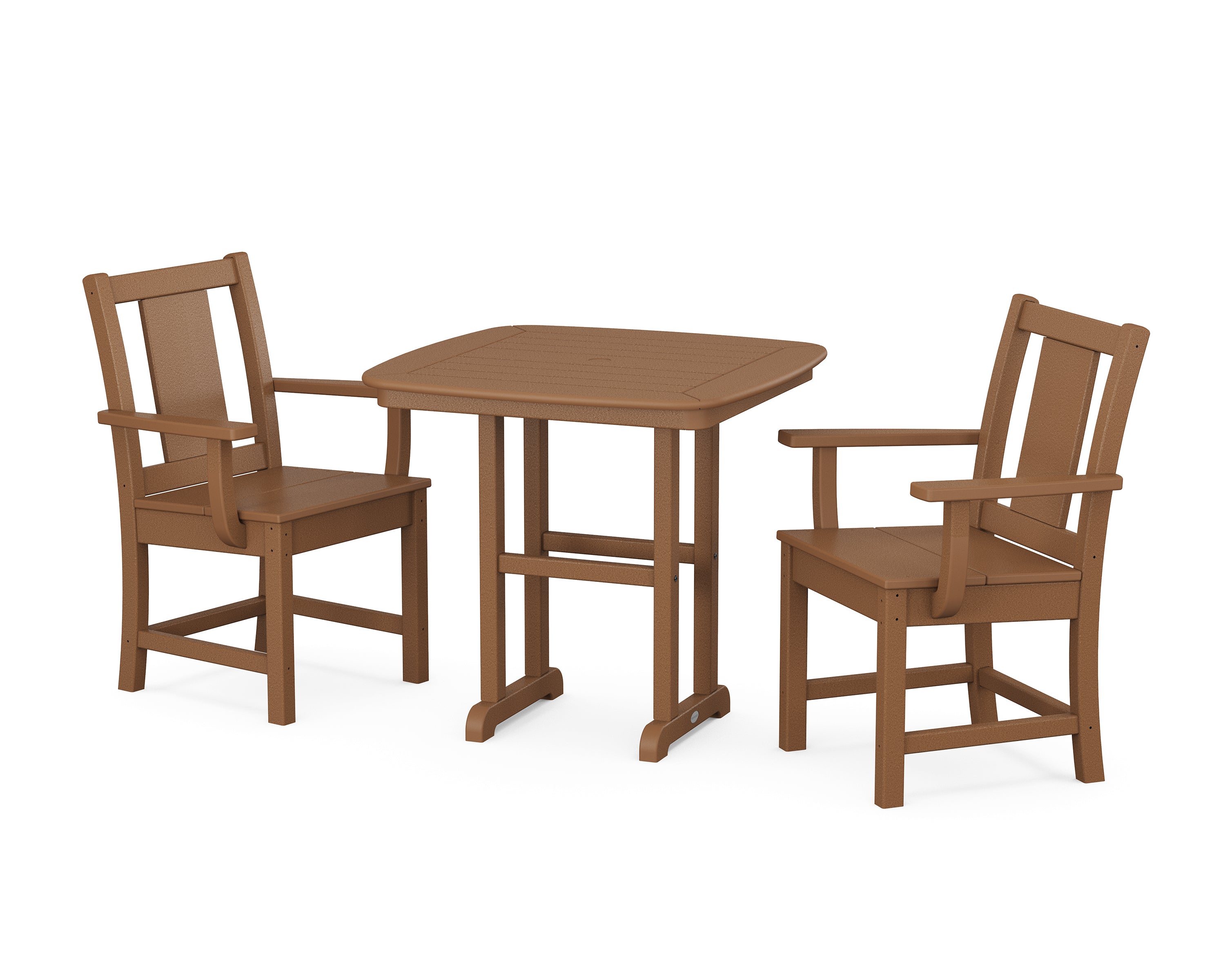 POLYWOOD Prairie 3-Piece Dining Set in Teak