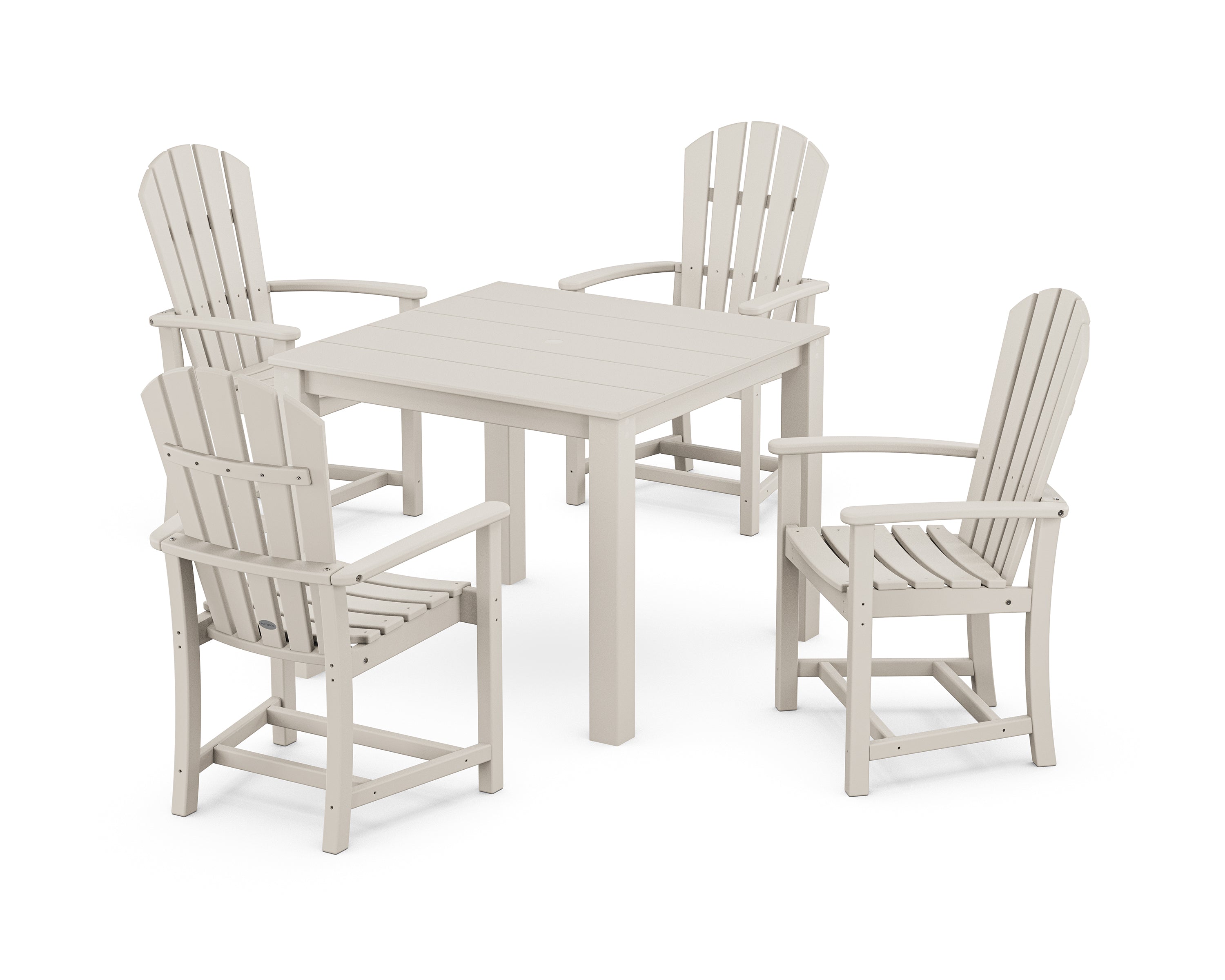 POLYWOOD Palm Coast 5-Piece Parsons Dining Set in Sand