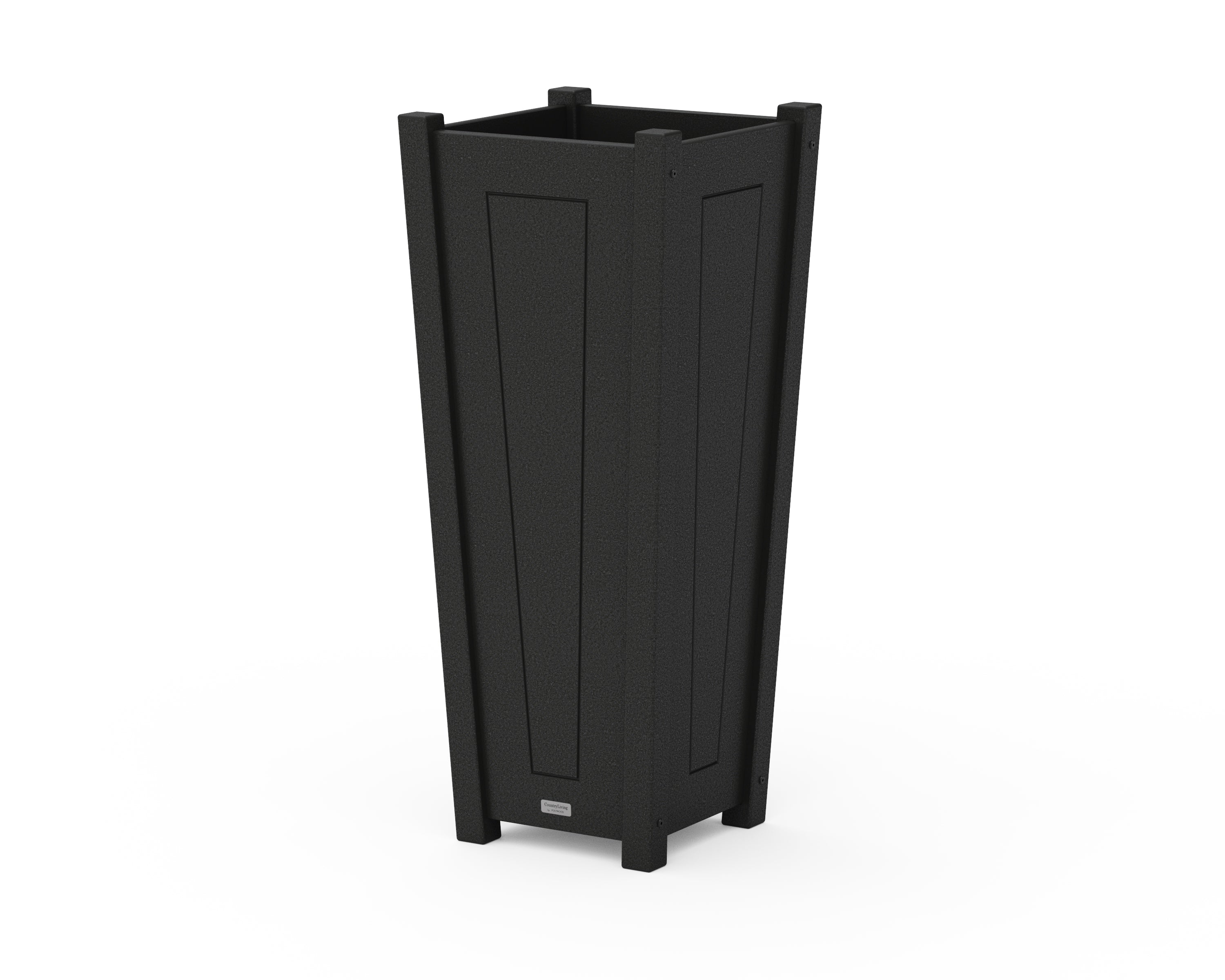 Country Living Country Living Tapered Square Tall Planter Box in Black