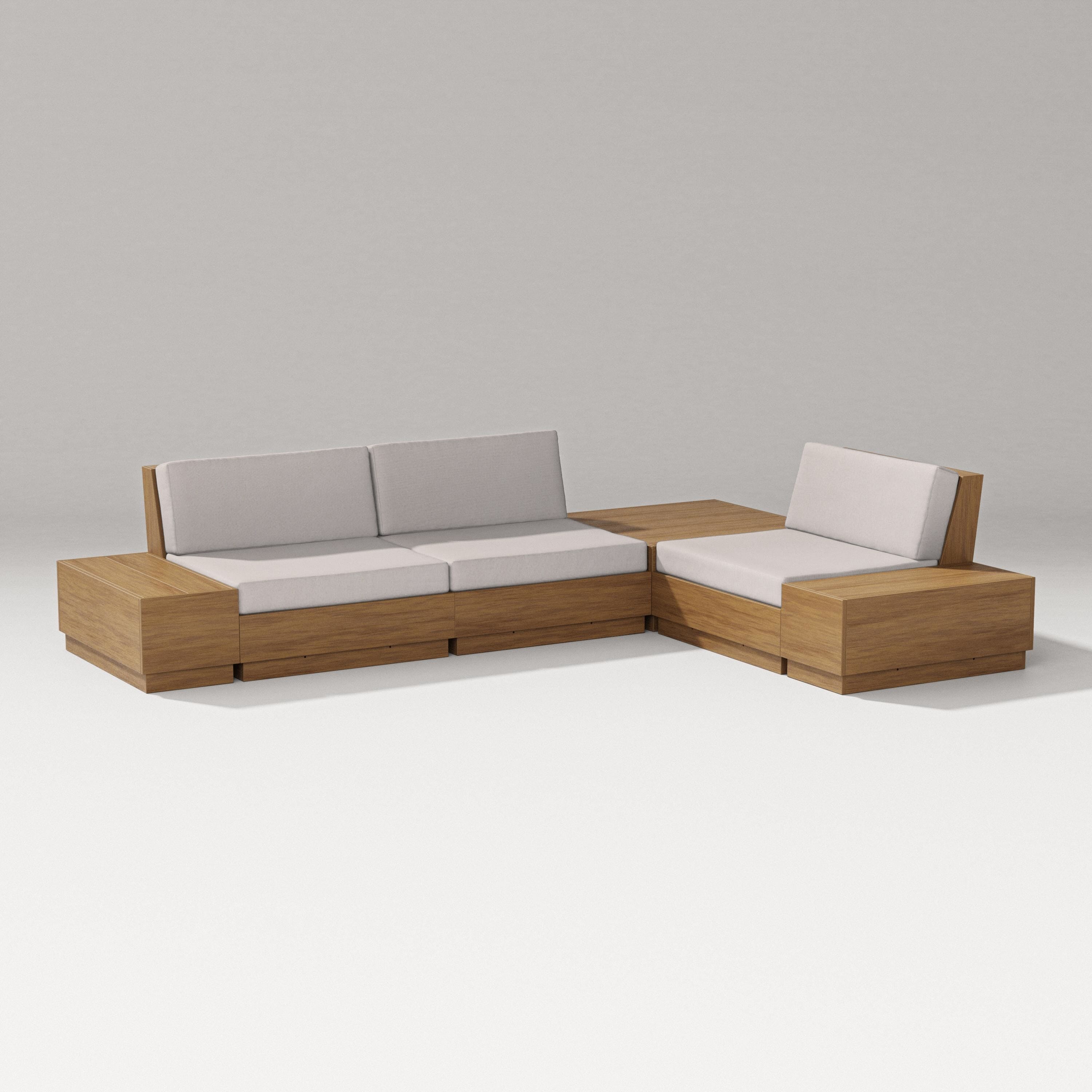 PW Designer Series Elevate 6-Piece Corner Sectional in Natural / Dune Burlap