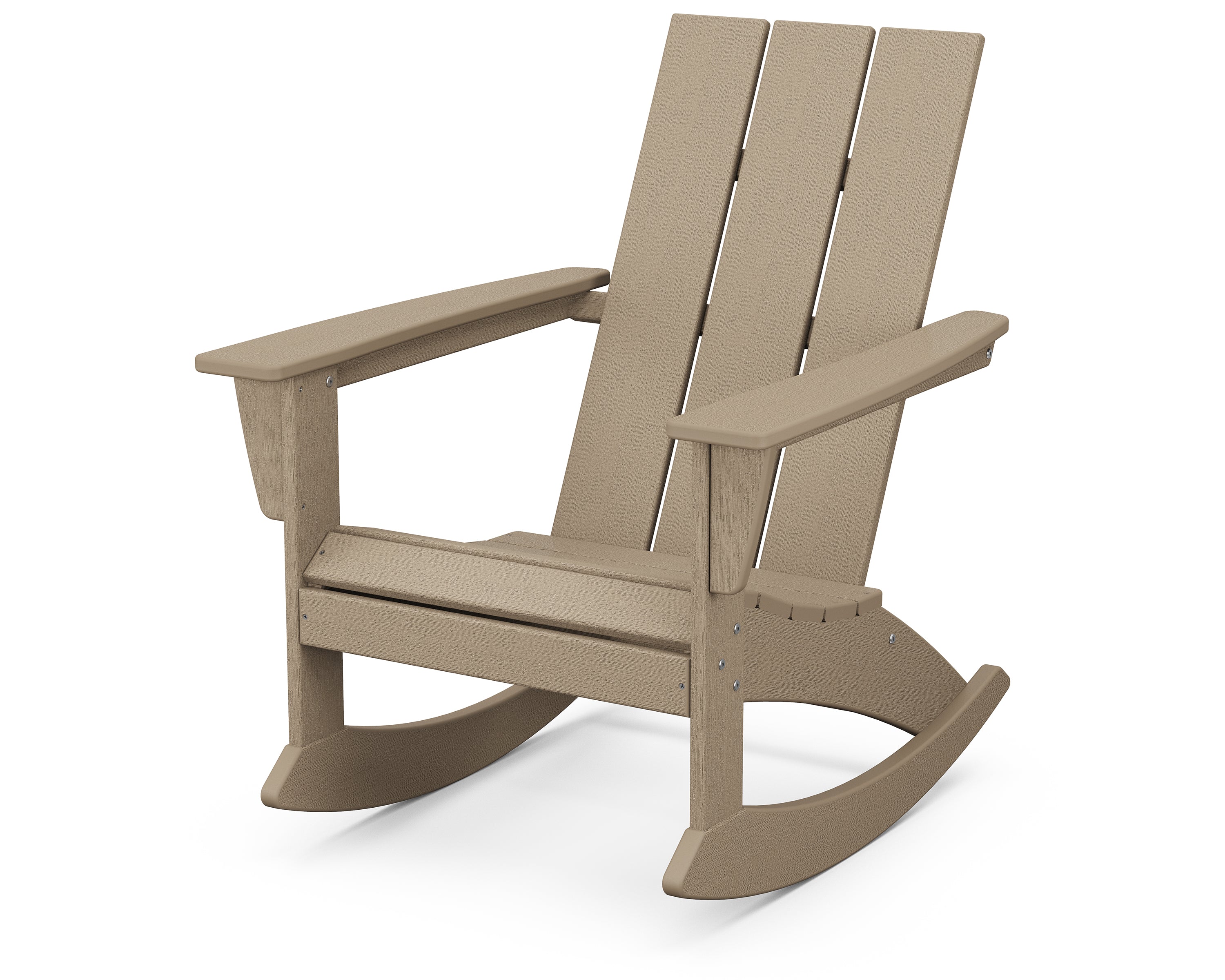 POLYWOOD Modern Adirondack Rocking Chair in Vintage Sahara