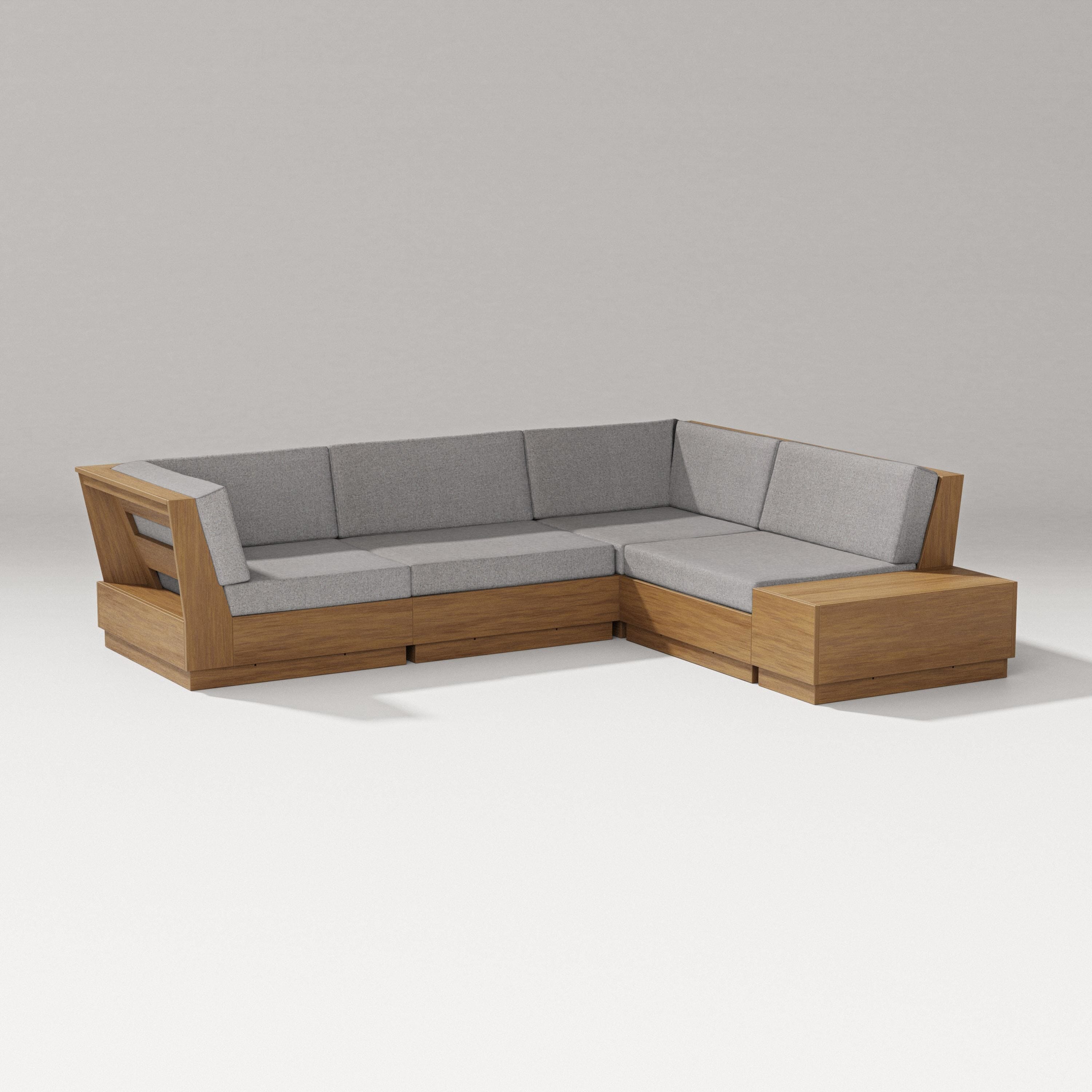 PW Designer Series Elevate Corner Sectional in Natural / Grey Mist