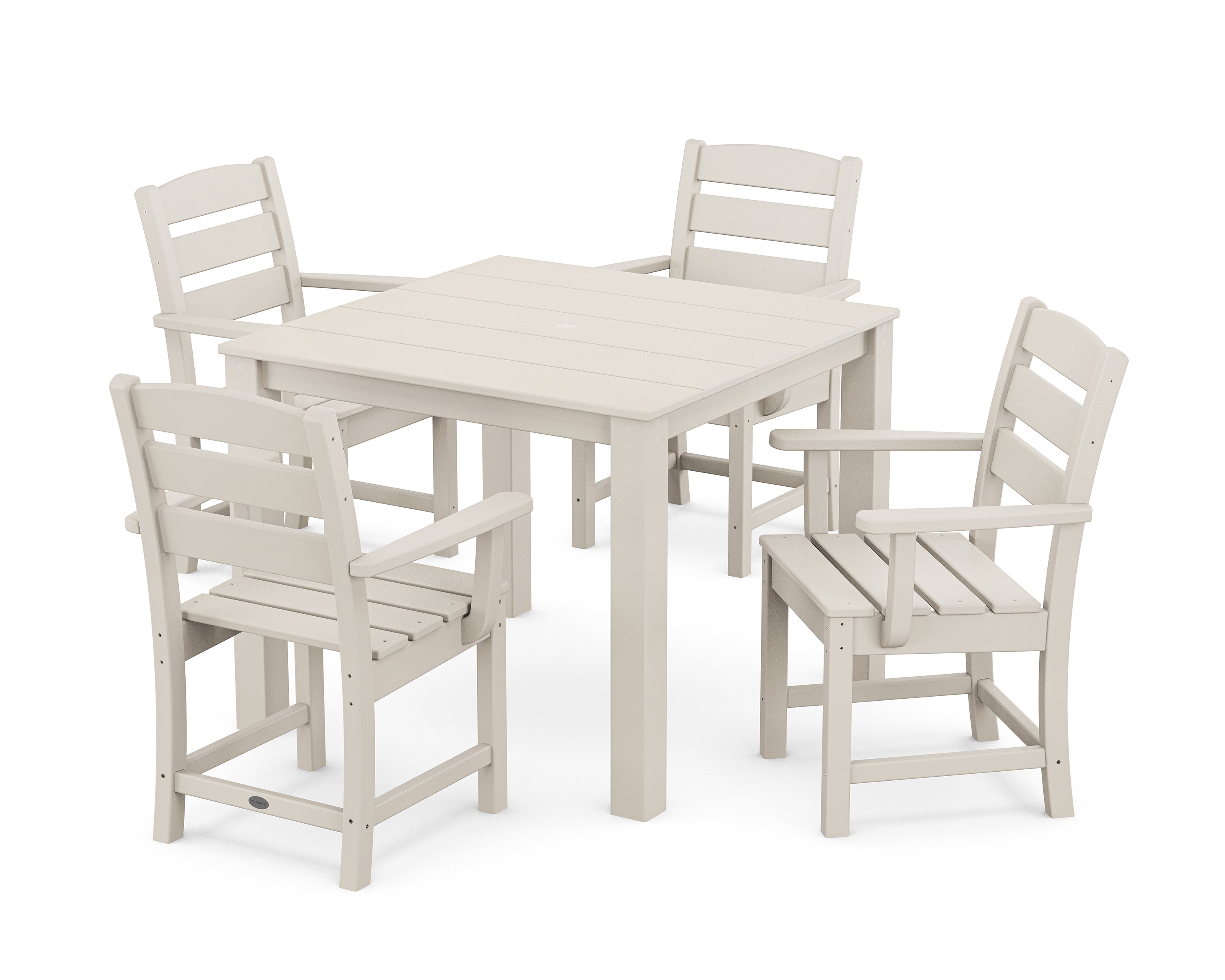 POLYWOOD Lakeside 5-Piece Parsons Dining Set in Sand