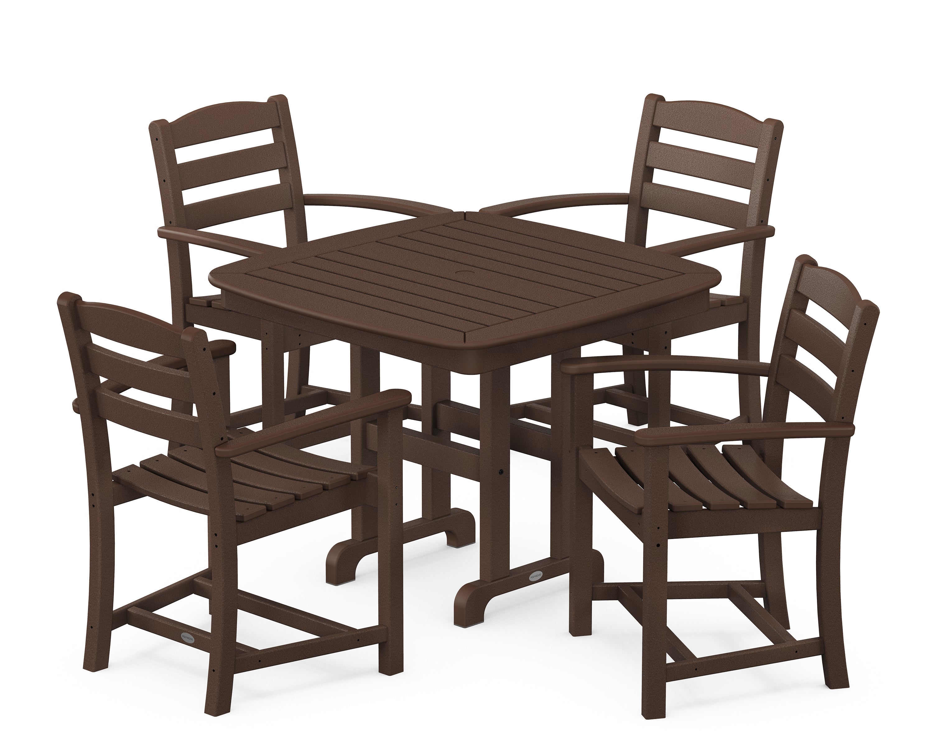 POLYWOOD La Casa Café 5-Piece Dining Set in Mahogany