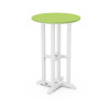 POLYWOOD Contempo 24" Round Counter Table in White / Lime