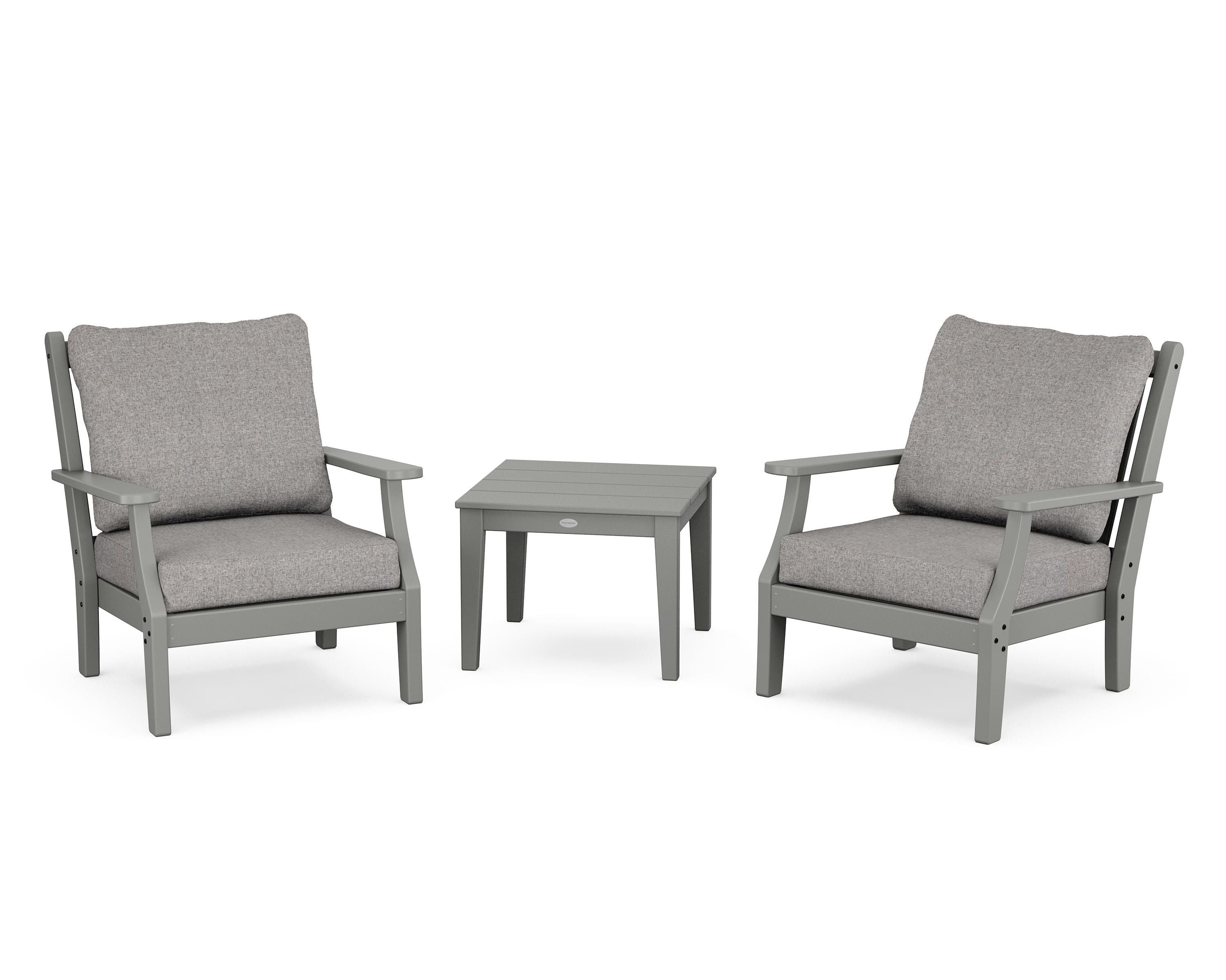 Country Living Wovendale 3-Piece Deep Seating Set in Slate Grey / Grey Mist