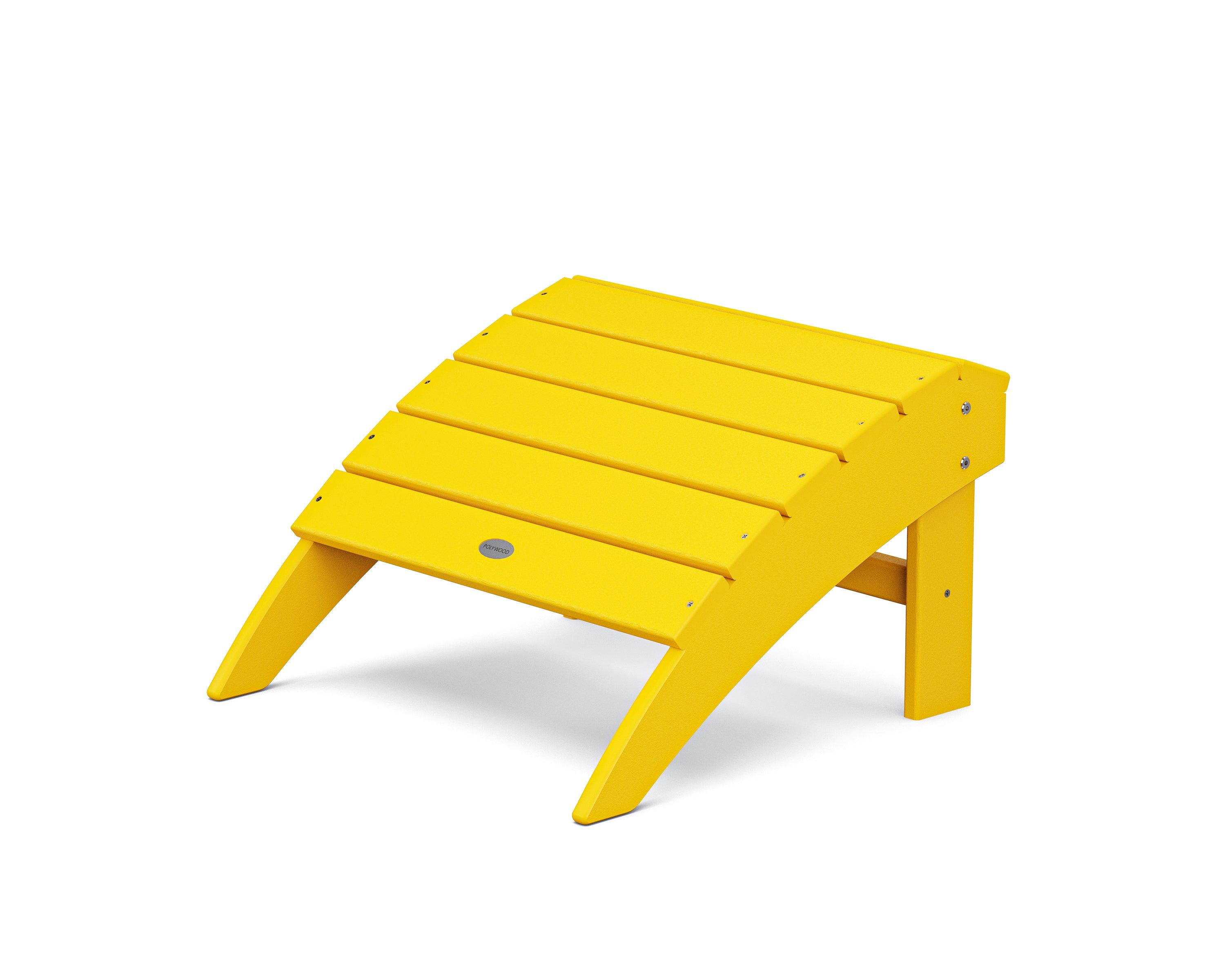 POLYWOOD Vineyard Adirondack Ottoman in Lemon