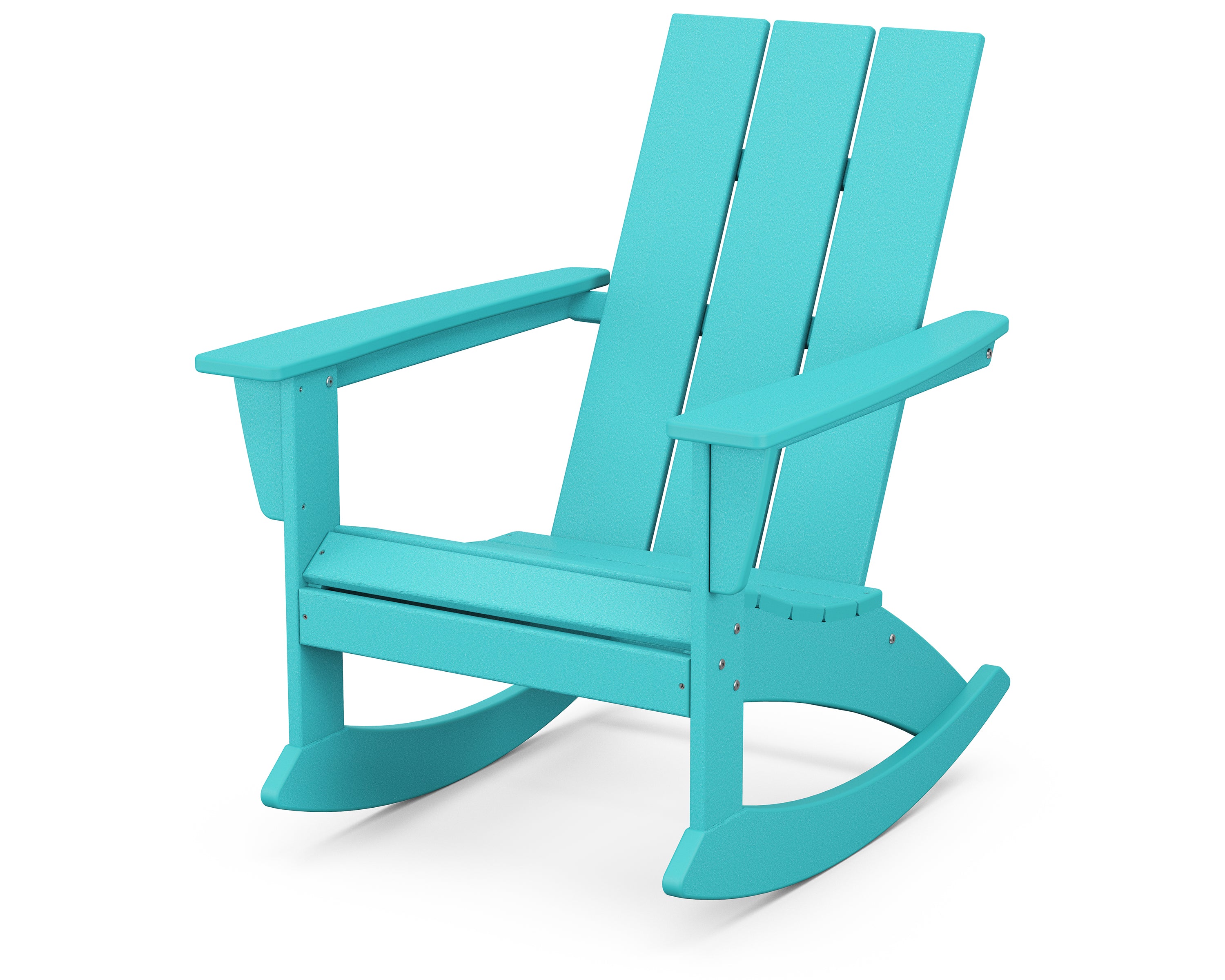 POLYWOOD Modern Adirondack Rocking Chair in Aruba