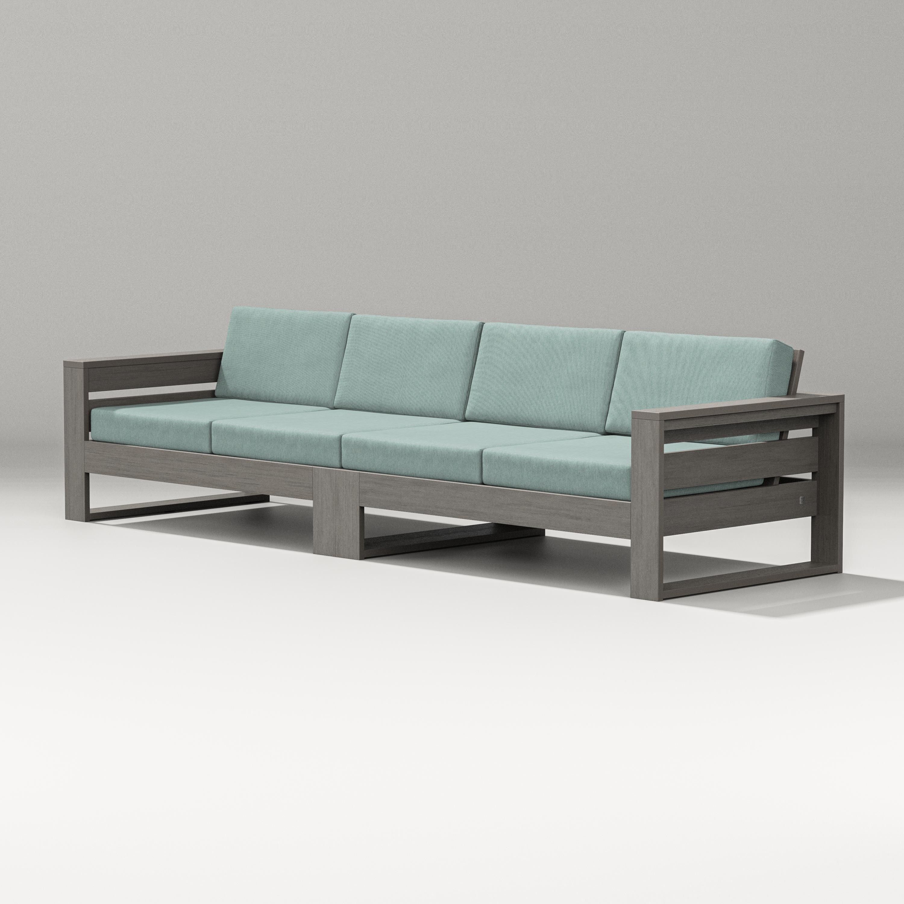 PW Designer Series Latitude Straight Sectional in Driftwood / Glacier Spa