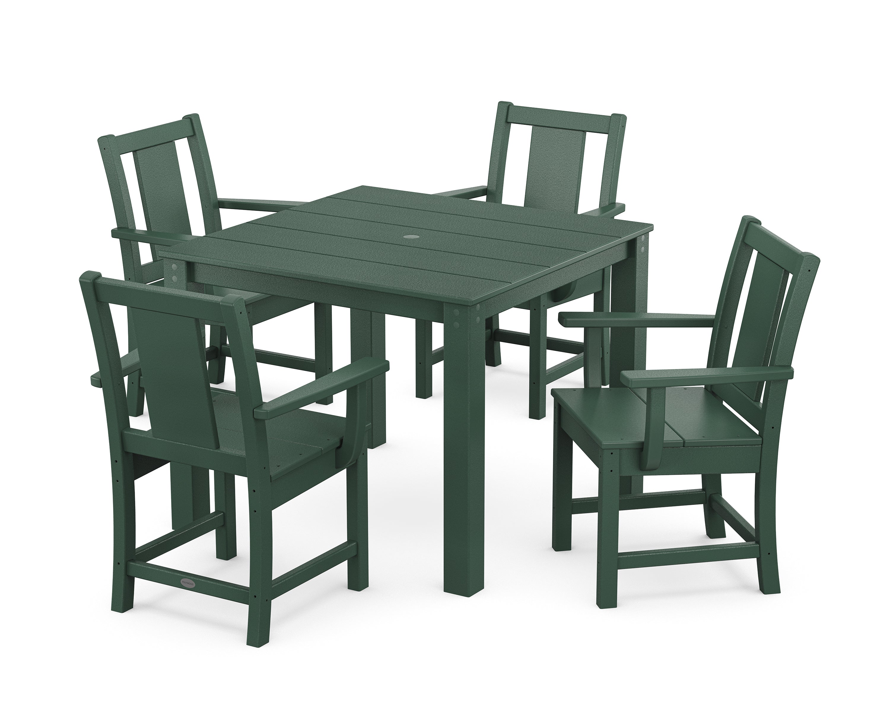 POLYWOOD Prairie 5-Piece Parsons Dining Set in Green